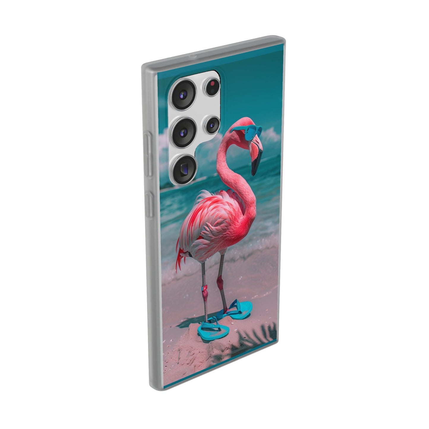 Aruba Beach Flamingo iPhone & Samsung Flexi Cases