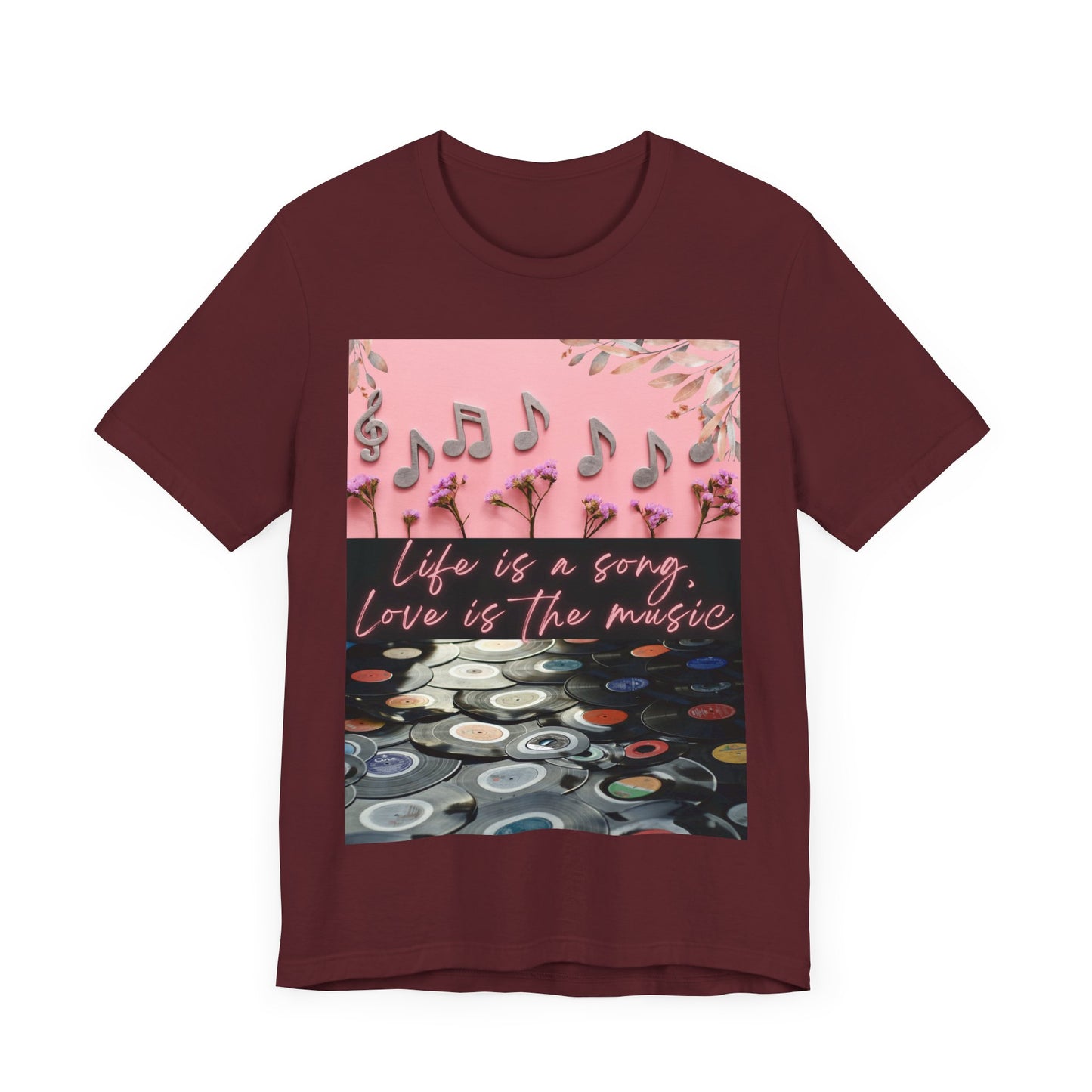 Life Is A Song, Love Is The Music Unisex Jersey Short Sleeve Tee