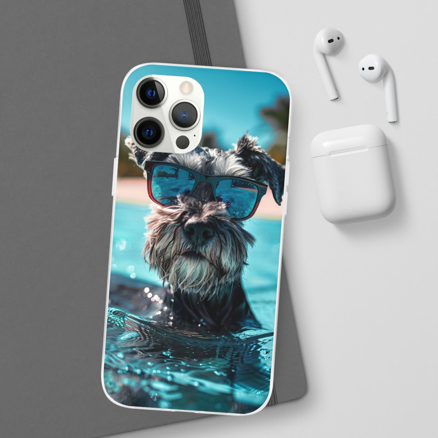 Aruba Schnauzer Option #2 Summer Beach iPhone & Samsung Flexi Cases