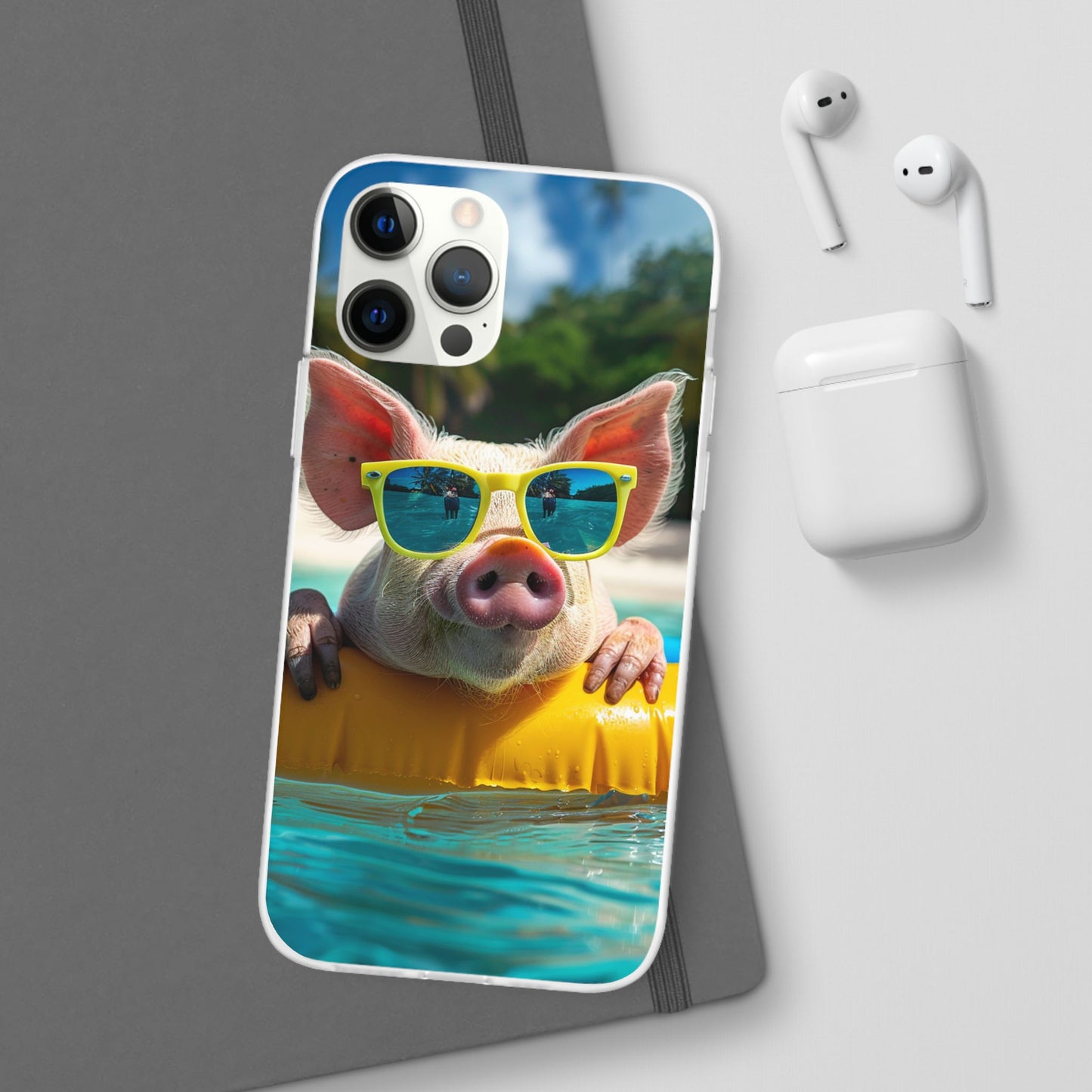 Aruba Summer Beach Pig iPhone & Samsung Flexi Cases