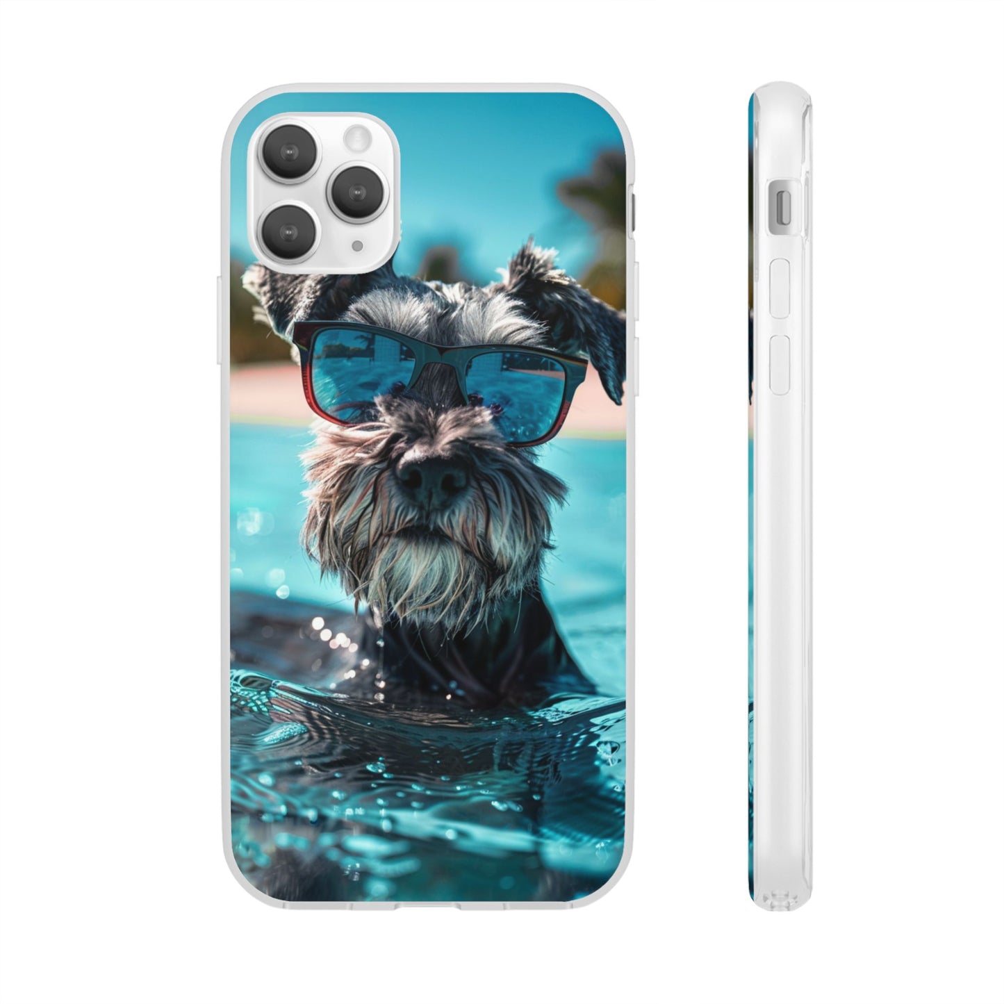 Aruba Schnauzer Option #2 Summer Beach iPhone & Samsung Flexi Cases