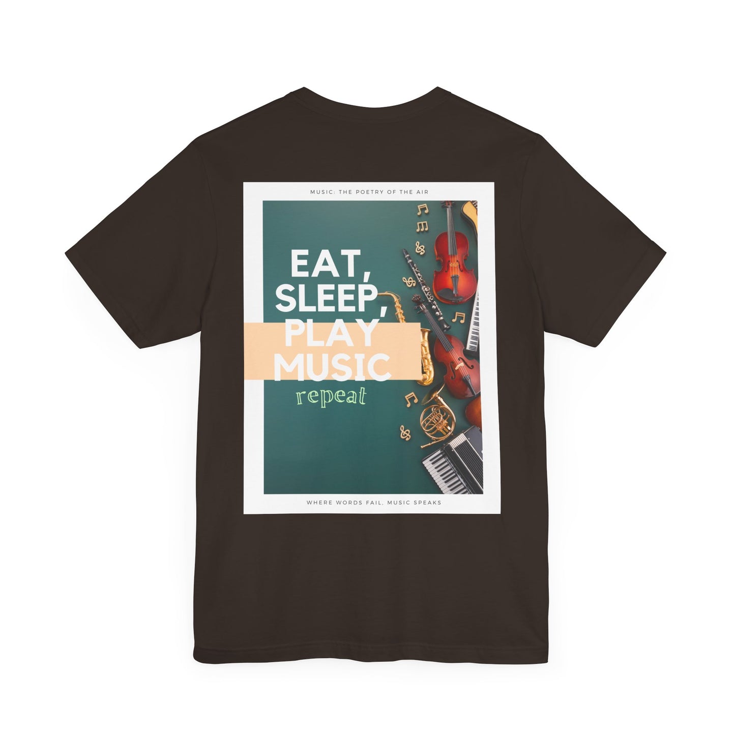 Eat, Sleep, Play Music, Repeat Unisex Jersey Short Sleeve Tee