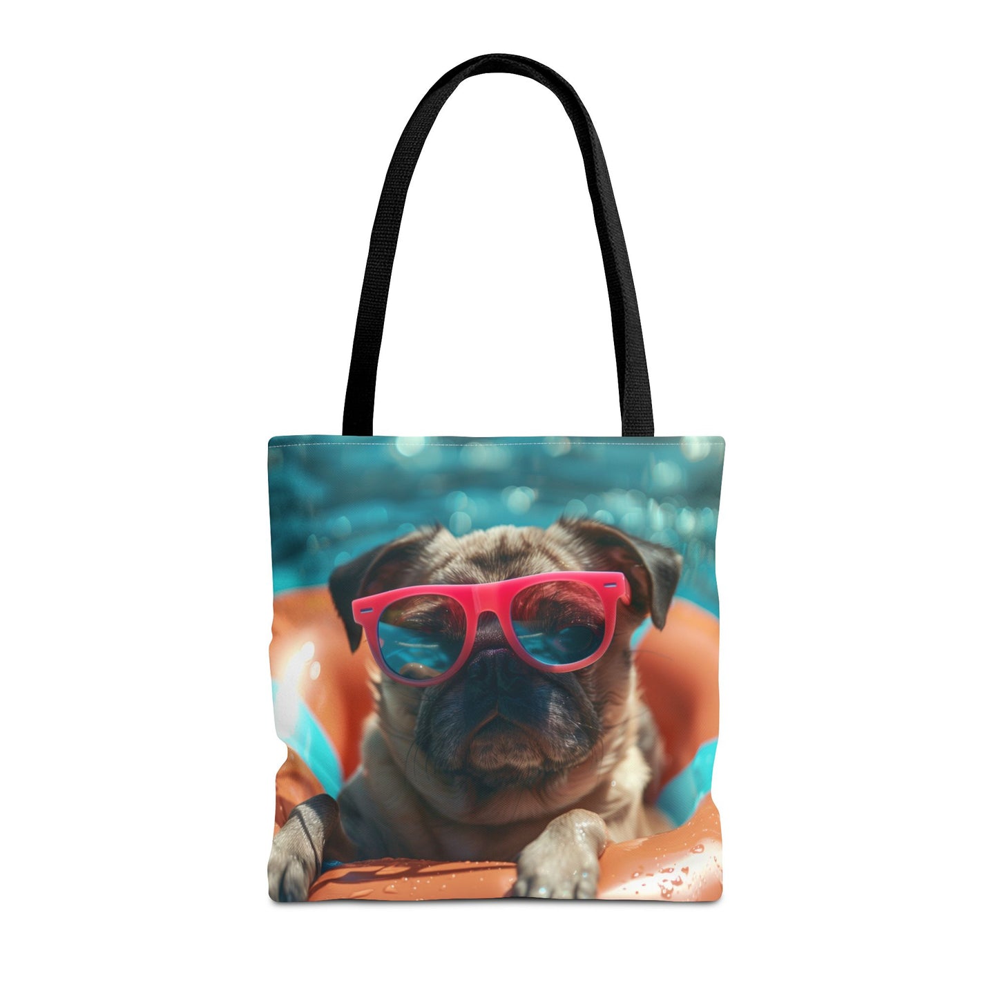 Summer Pug Beach Tote Bag