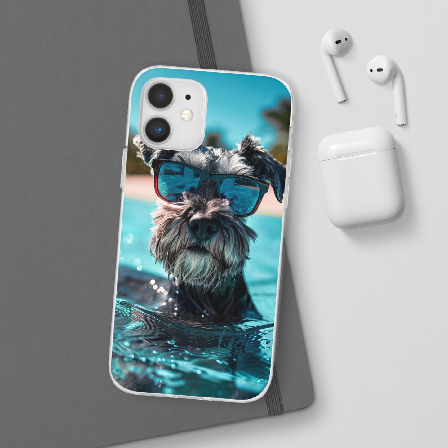 Aruba Schnauzer Option #2 Summer Beach iPhone & Samsung Flexi Cases