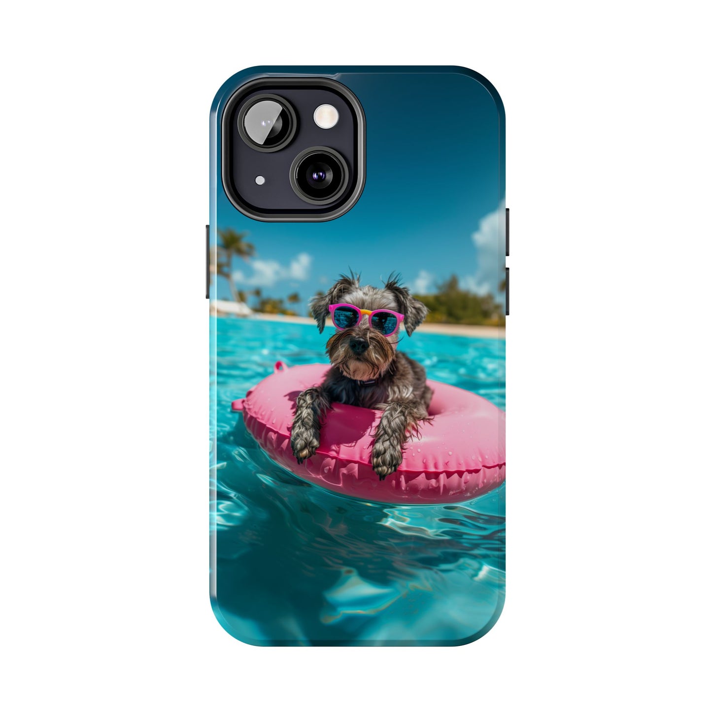 Schnauzer Summer Beach Tough iPhone & Samsung Cases