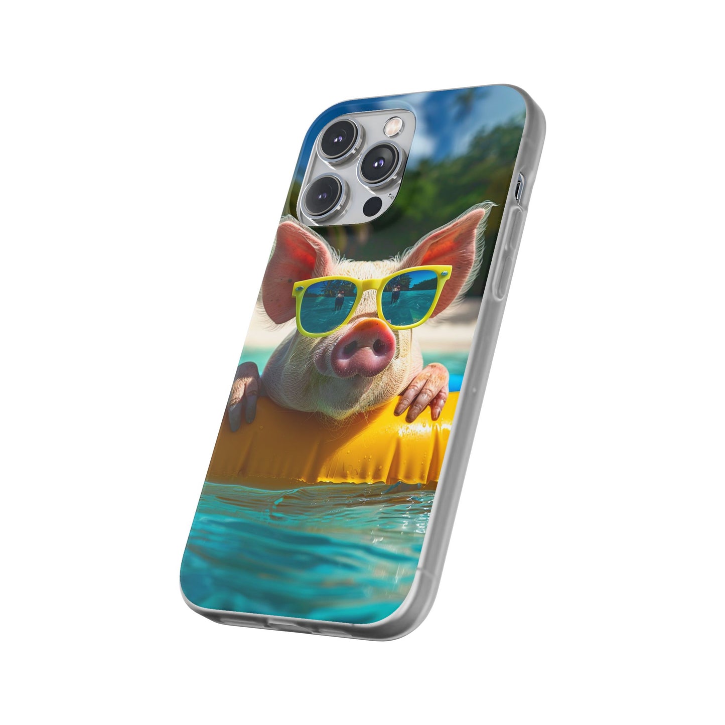 Aruba Summer Beach Pig iPhone & Samsung Flexi Cases