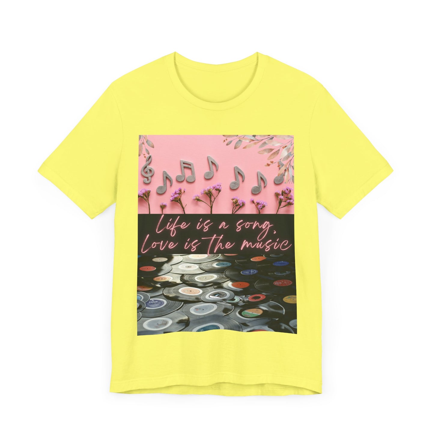 Life Is A Song, Love Is The Music Unisex Jersey Short Sleeve Tee