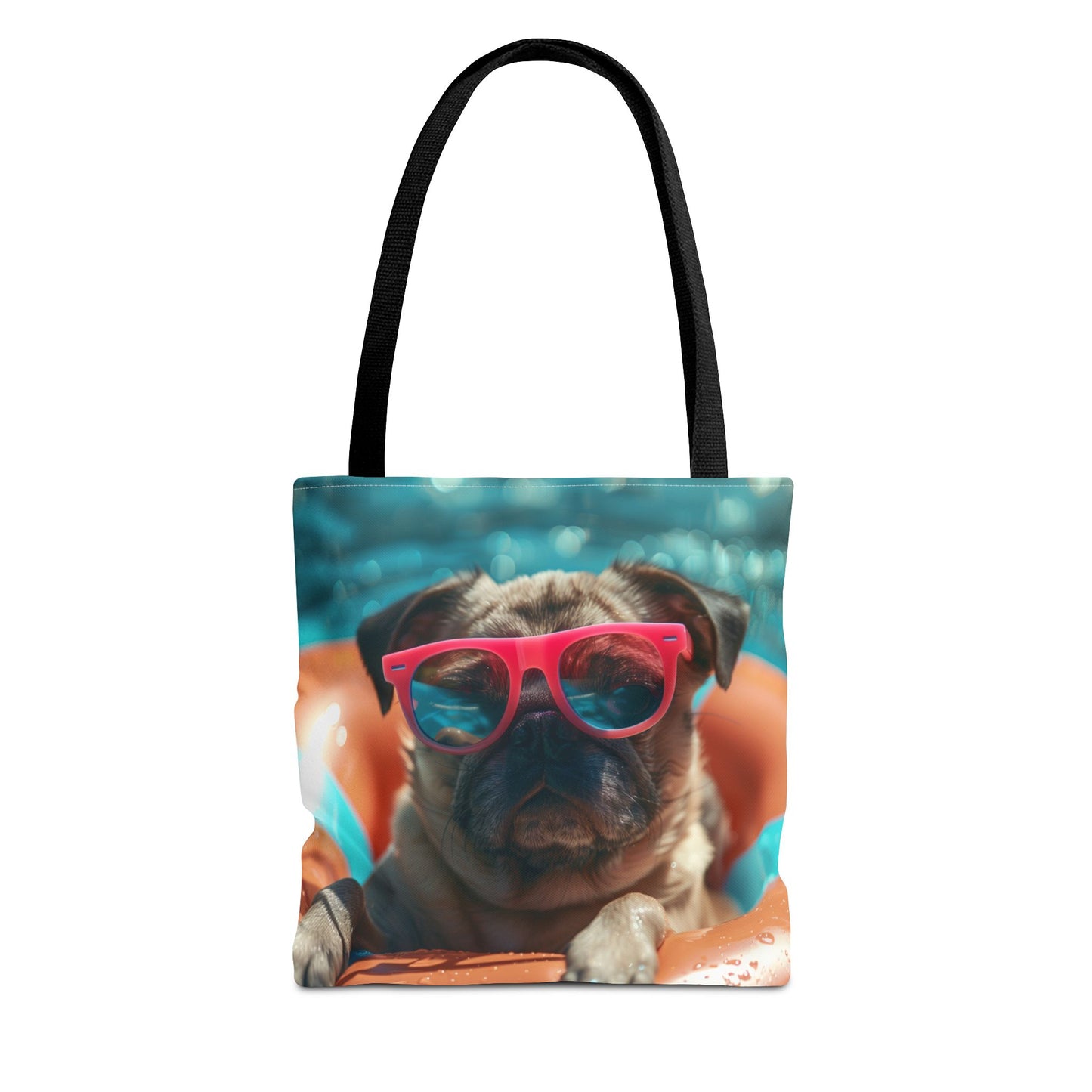 Summer Pug Beach Tote Bag