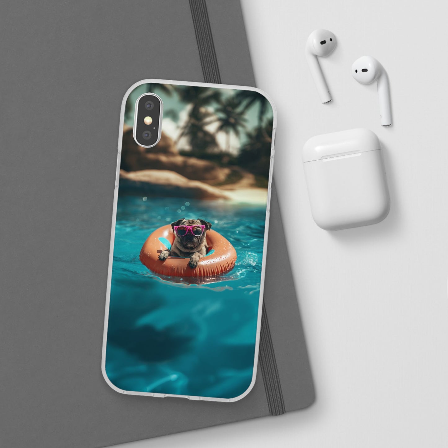 Pug Summer iPhone & Samsung Flexi Cases