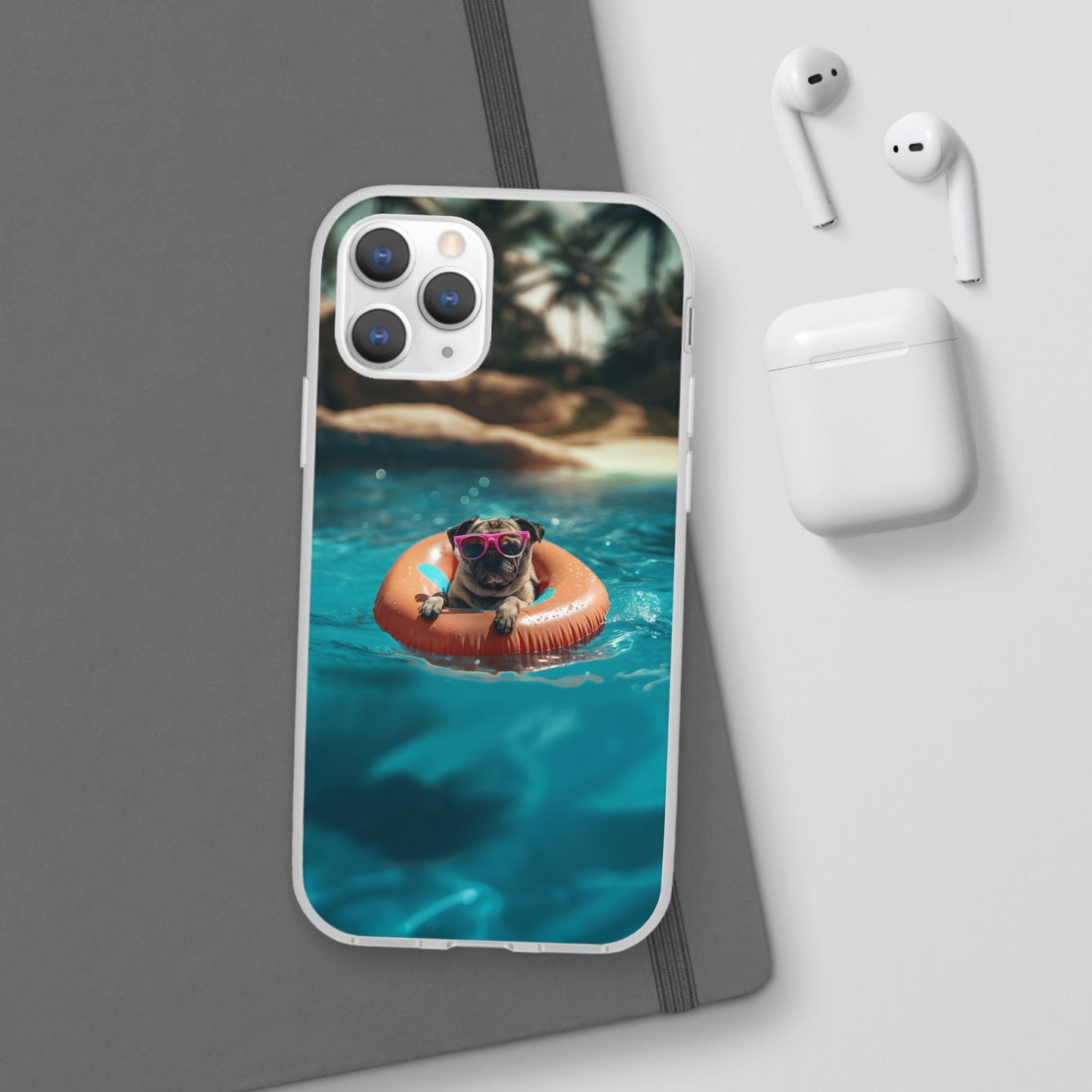 Pug Summer iPhone & Samsung Flexi Cases