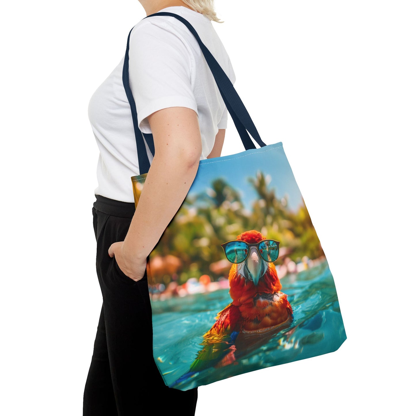Summer Parrot Beach Tote Bag