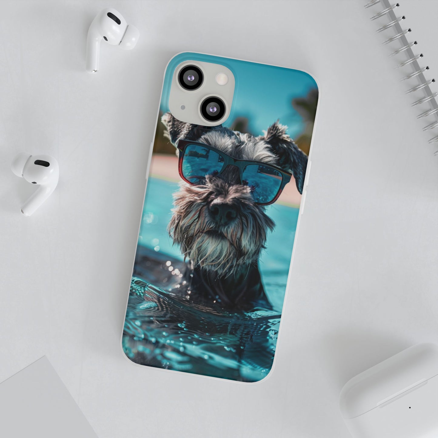 Aruba Schnauzer Option #2 Summer Beach iPhone & Samsung Flexi Cases