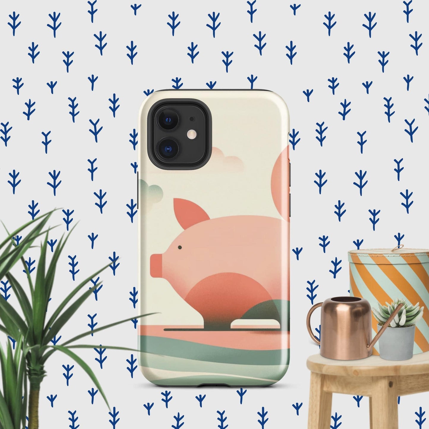 The Hologram Hook Up Glossy / iPhone 12 mini Pig Icon Tough Case for iPhone®