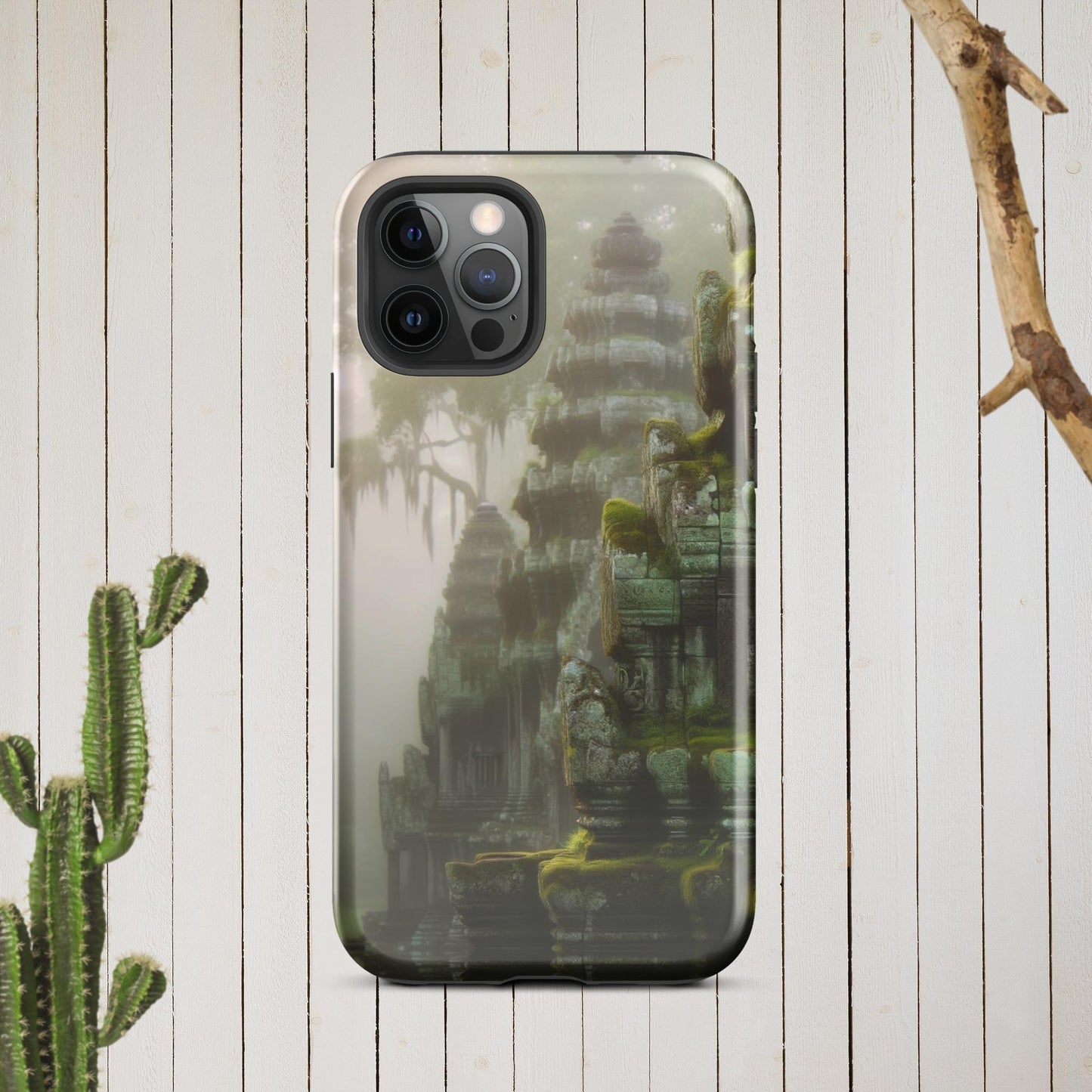 The Hologram Hook Up Glossy / iPhone 12 Pro Cascading Temples Tough Case for iPhone®
