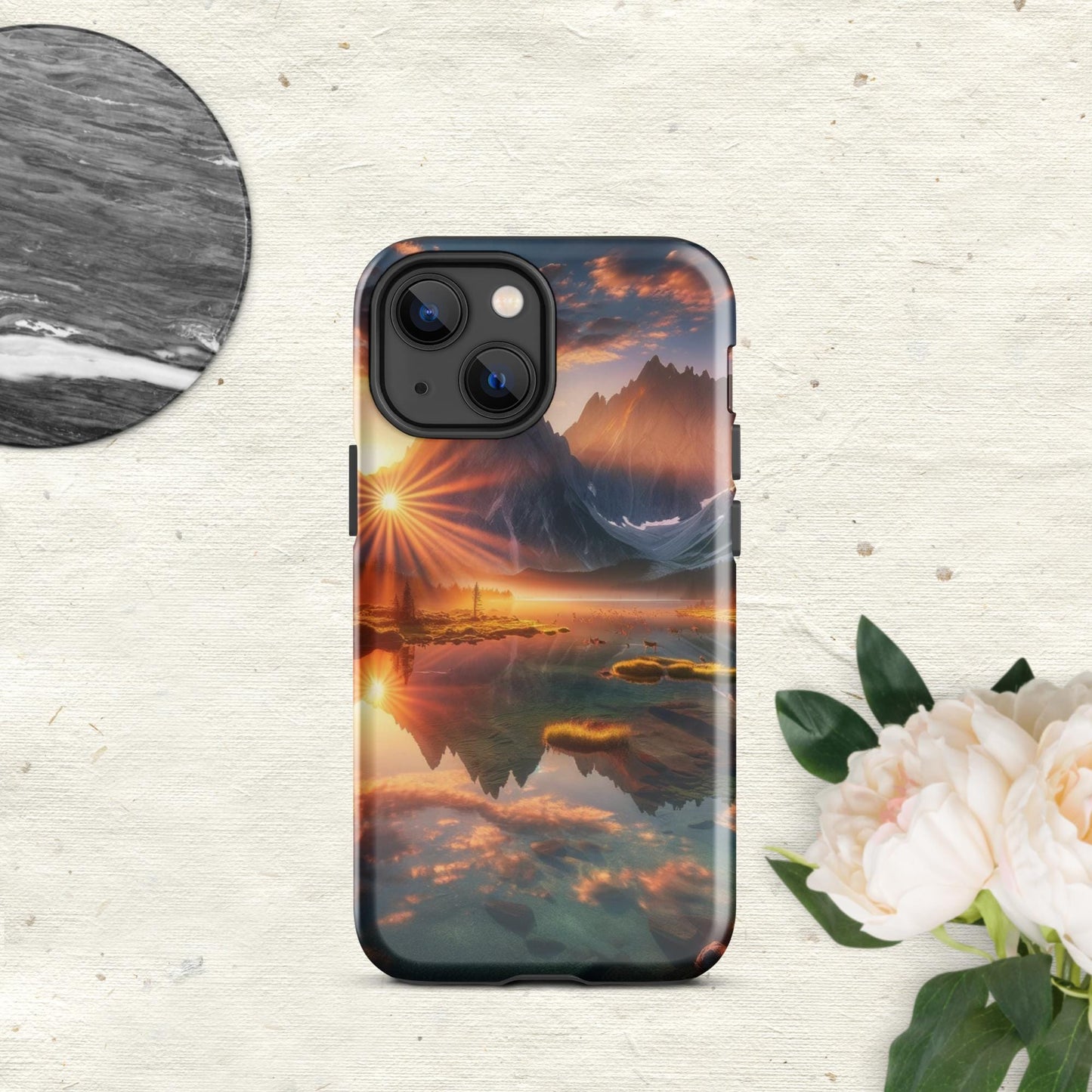 The Hologram Hook Up Glossy / iPhone 13 mini Eye Of The Mountain Tough Case for iPhone®