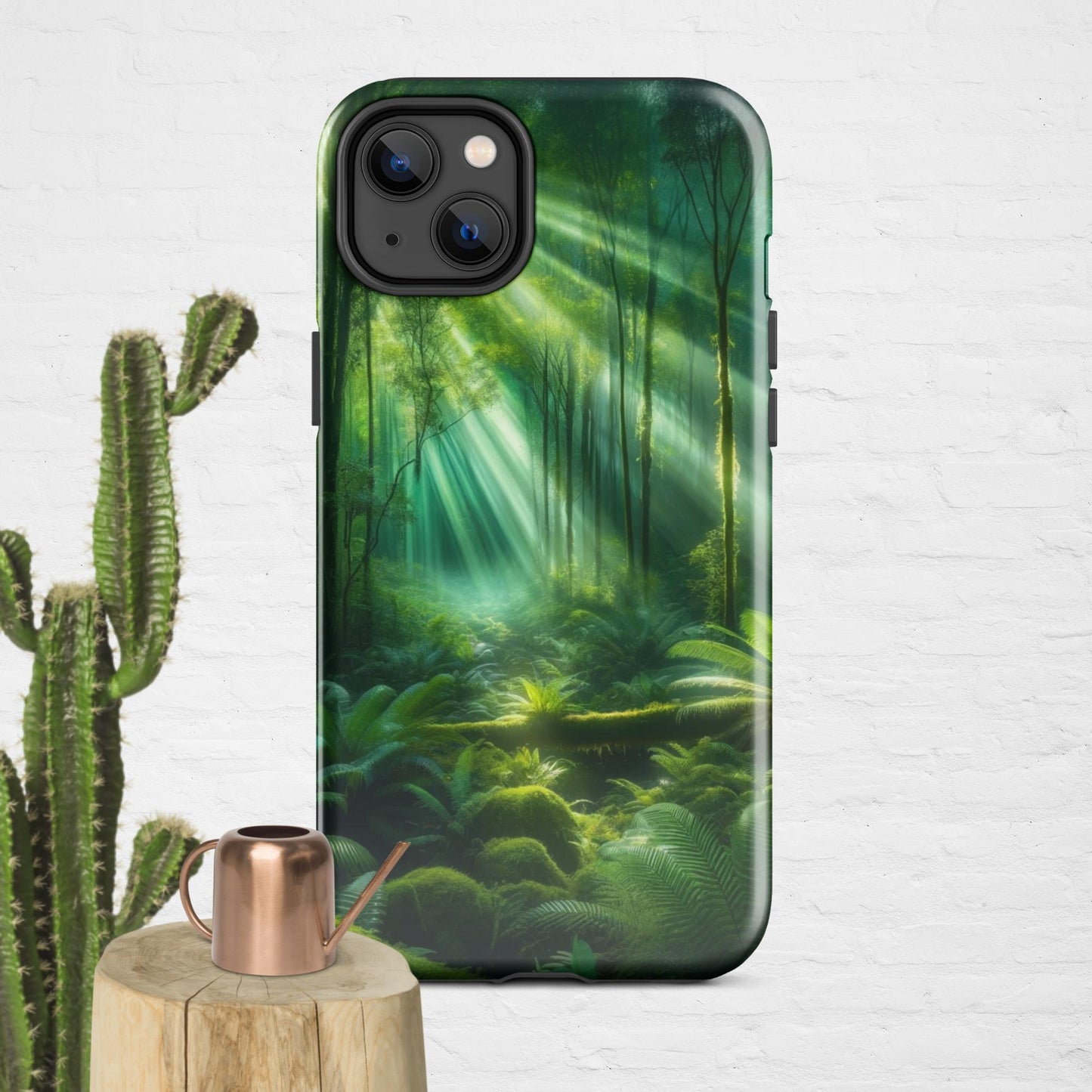The Hologram Hook Up Glossy / iPhone 14 Plus Forest Light Tough Case for iPhone®