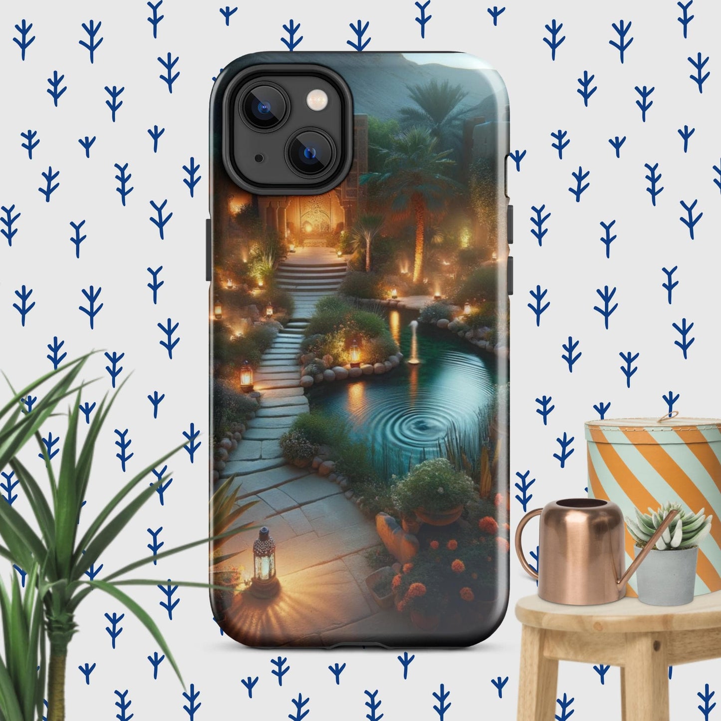 The Hologram Hook Up Glossy / iPhone 14 Plus Peaceful Tranquility Tough Case for iPhone®