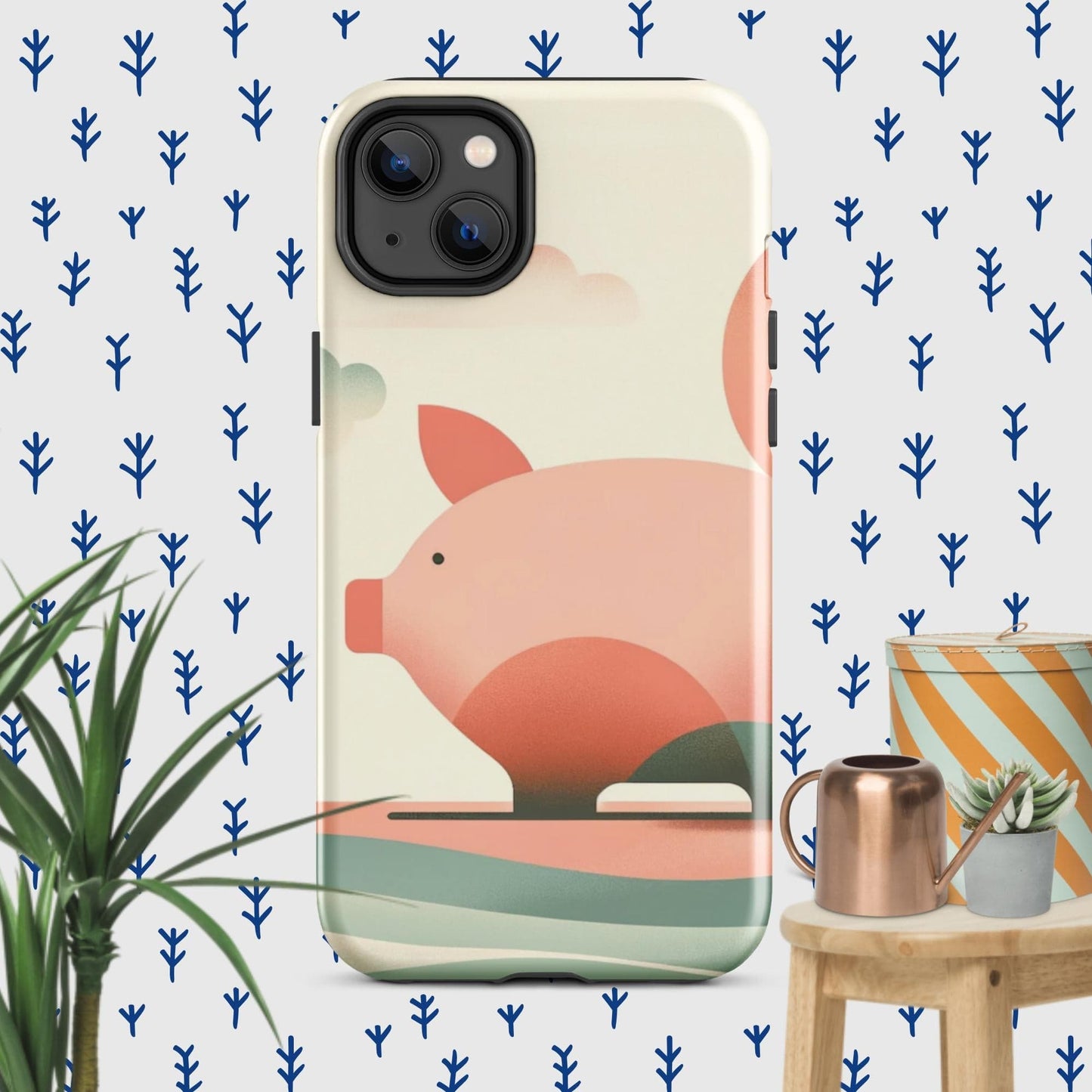 The Hologram Hook Up Glossy / iPhone 14 Plus Pig Icon Tough Case for iPhone®