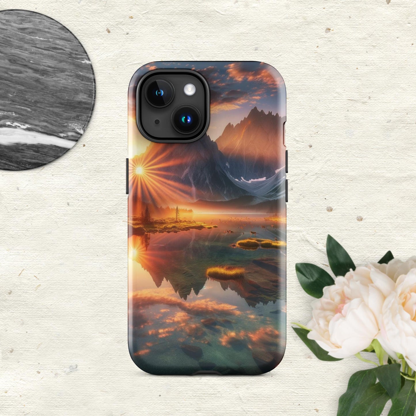The Hologram Hook Up Glossy / iPhone 15 Eye Of The Mountain Tough Case for iPhone®