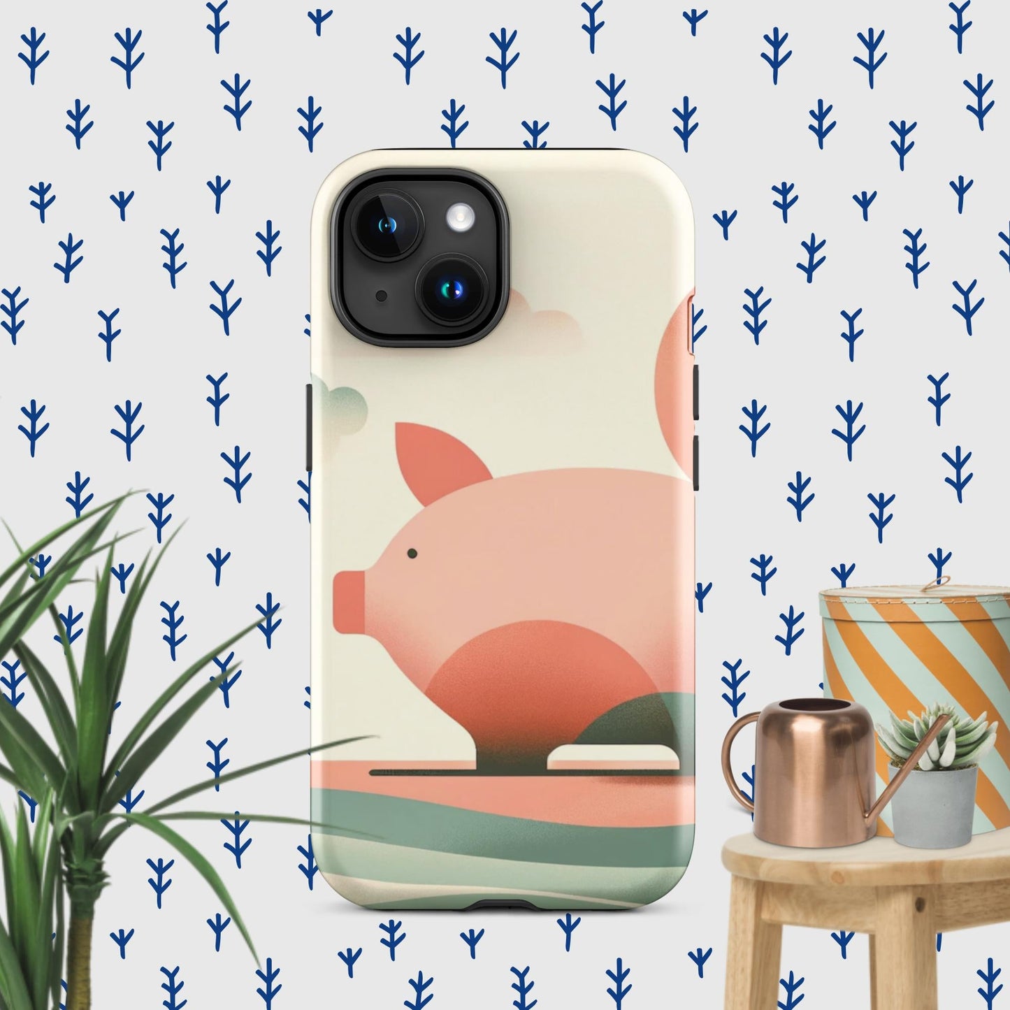 The Hologram Hook Up Glossy / iPhone 15 Pig Icon Tough Case for iPhone®