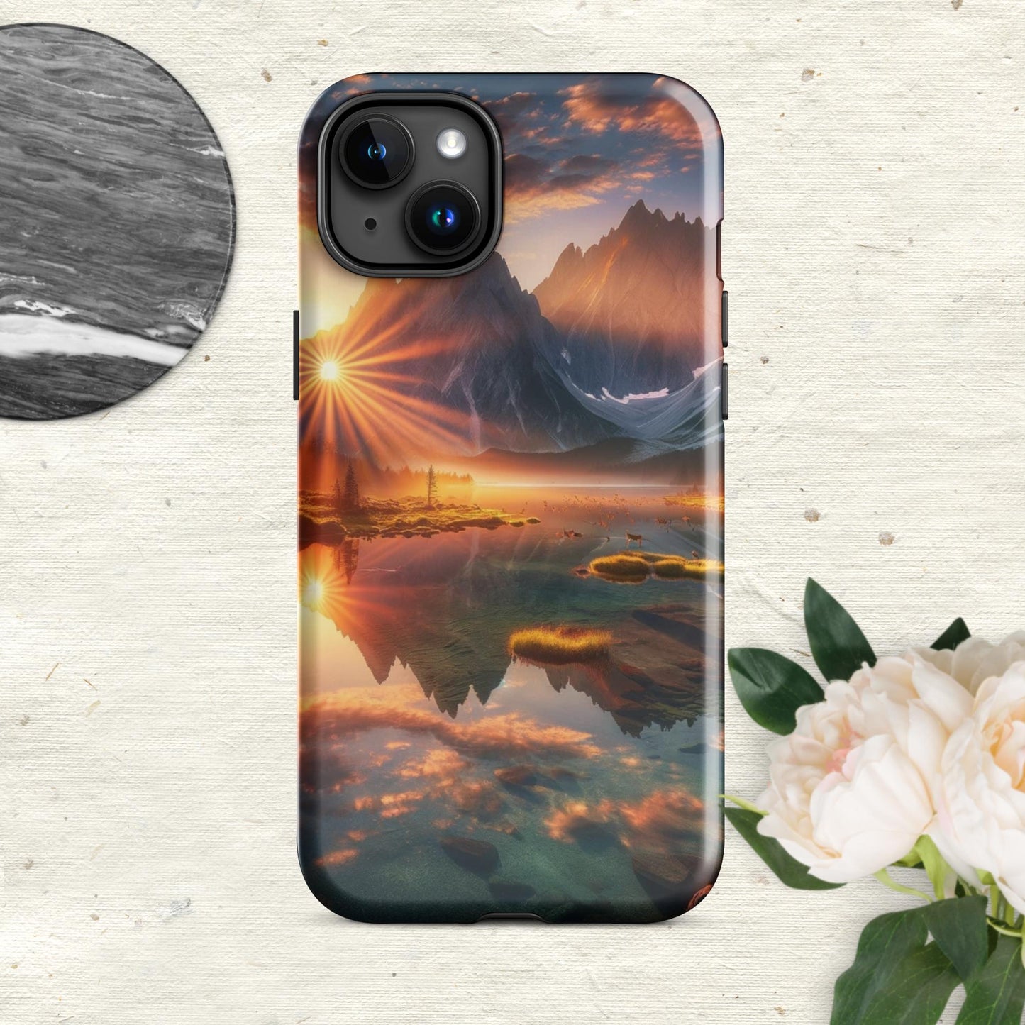 The Hologram Hook Up Glossy / iPhone 15 Plus Eye Of The Mountain Tough Case for iPhone®