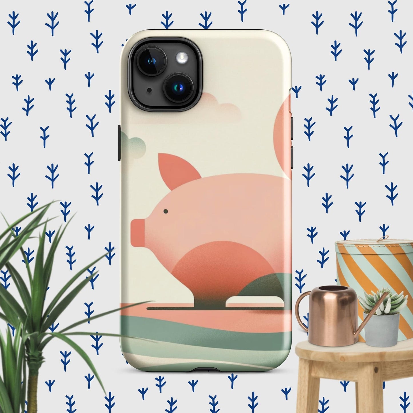 The Hologram Hook Up Glossy / iPhone 15 Plus Pig Icon Tough Case for iPhone®