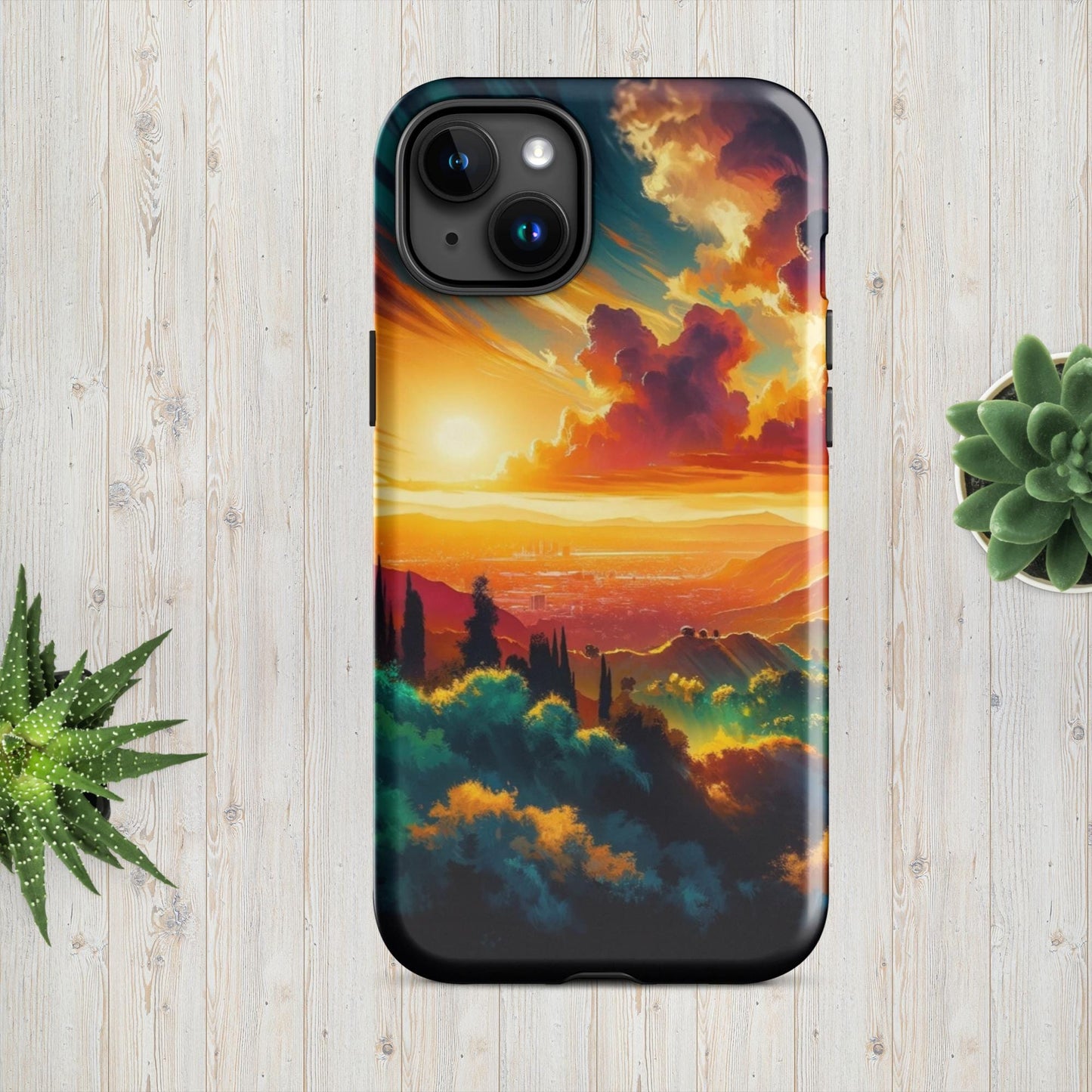 The Hologram Hook Up Glossy / iPhone 15 Plus Sun Hills Tough Case for iPhone®