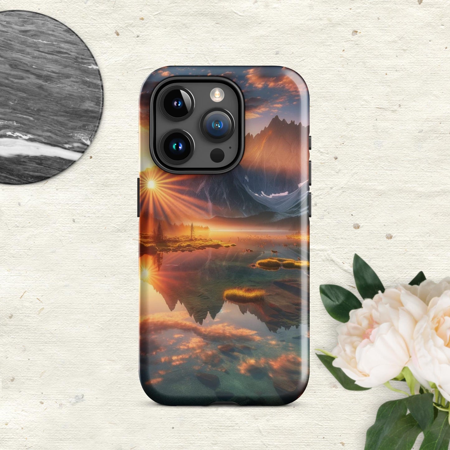 The Hologram Hook Up Glossy / iPhone 15 Pro Eye Of The Mountain Tough Case for iPhone®
