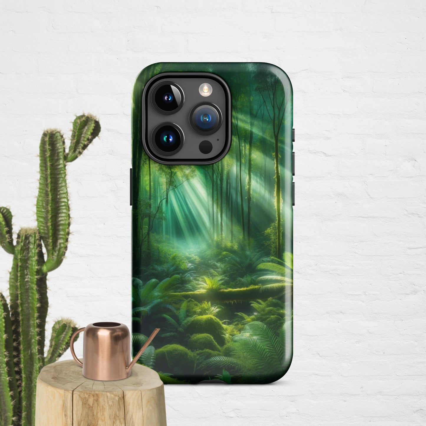 The Hologram Hook Up Glossy / iPhone 15 Pro Forest Light Tough Case for iPhone®