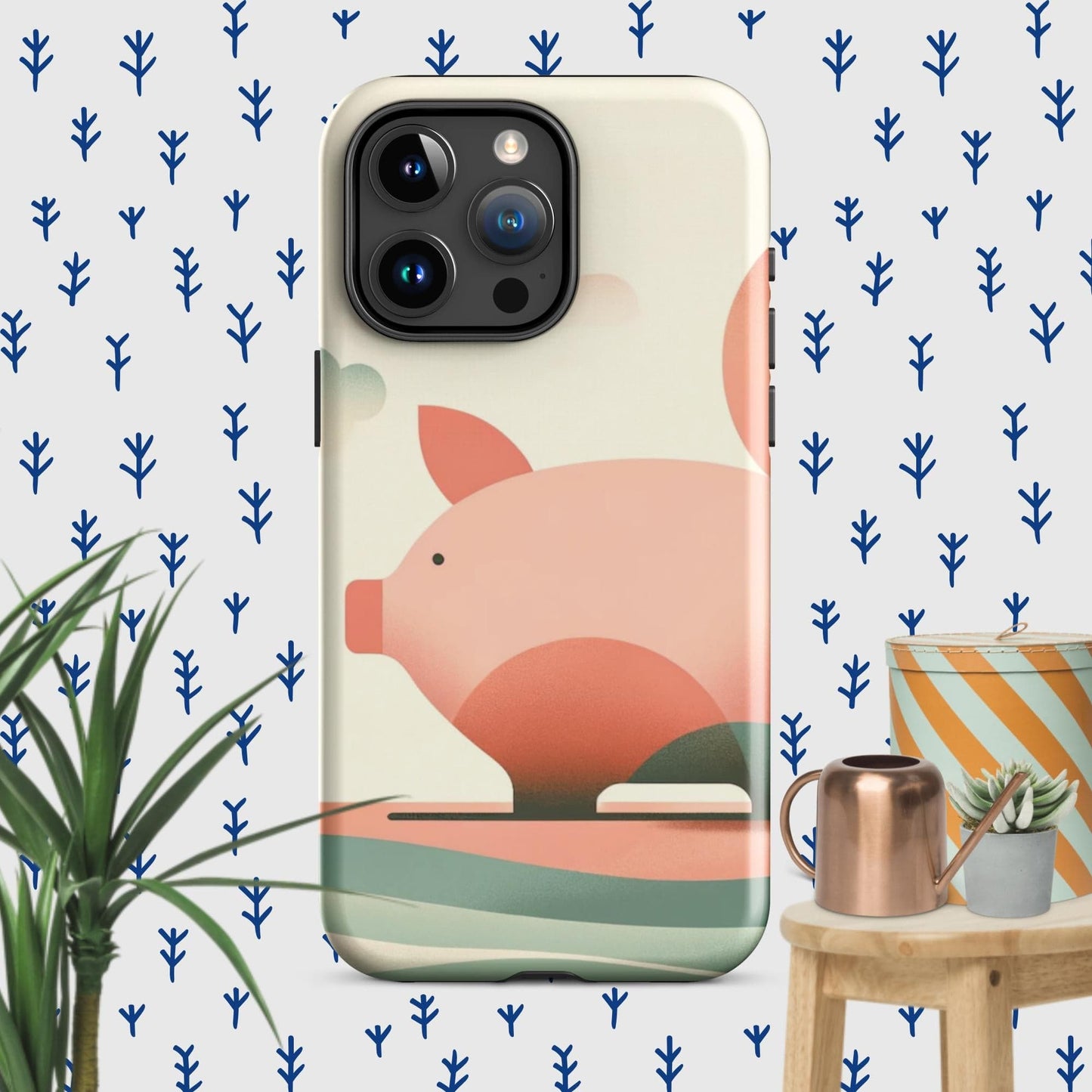 The Hologram Hook Up Glossy / iPhone 15 Pro Max Pig Icon Tough Case for iPhone®