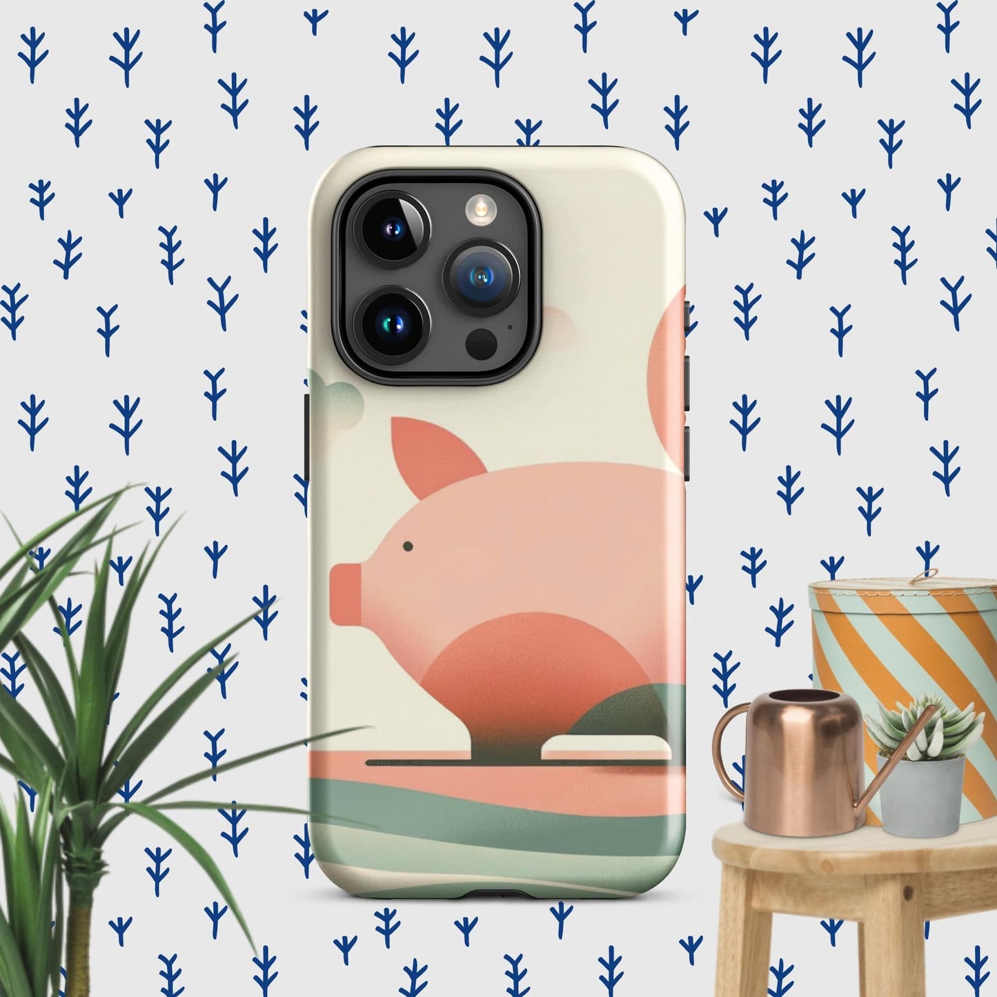 The Hologram Hook Up Glossy / iPhone 15 Pro Pig Icon Tough Case for iPhone®