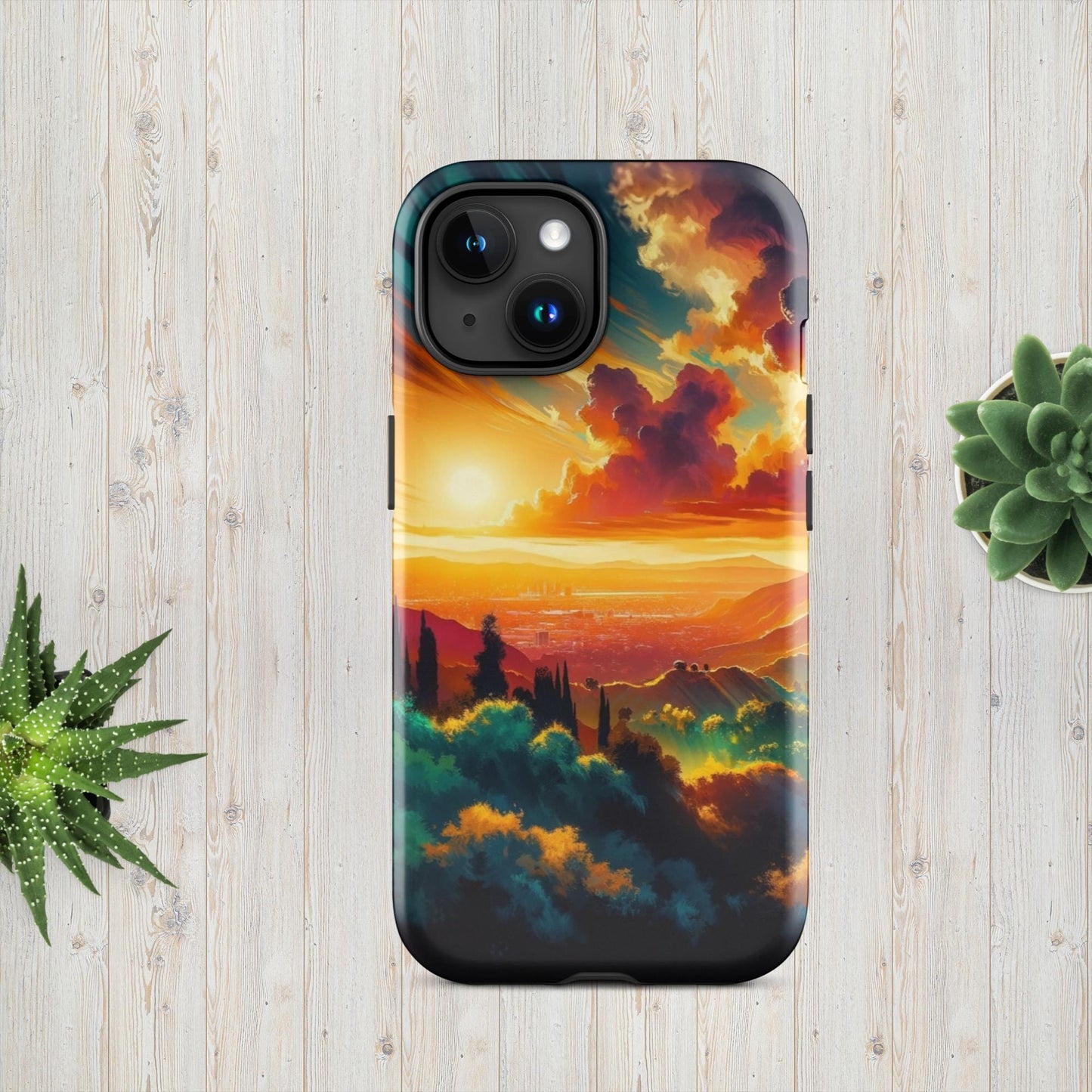 The Hologram Hook Up Glossy / iPhone 15 Sun Hills Tough Case for iPhone®