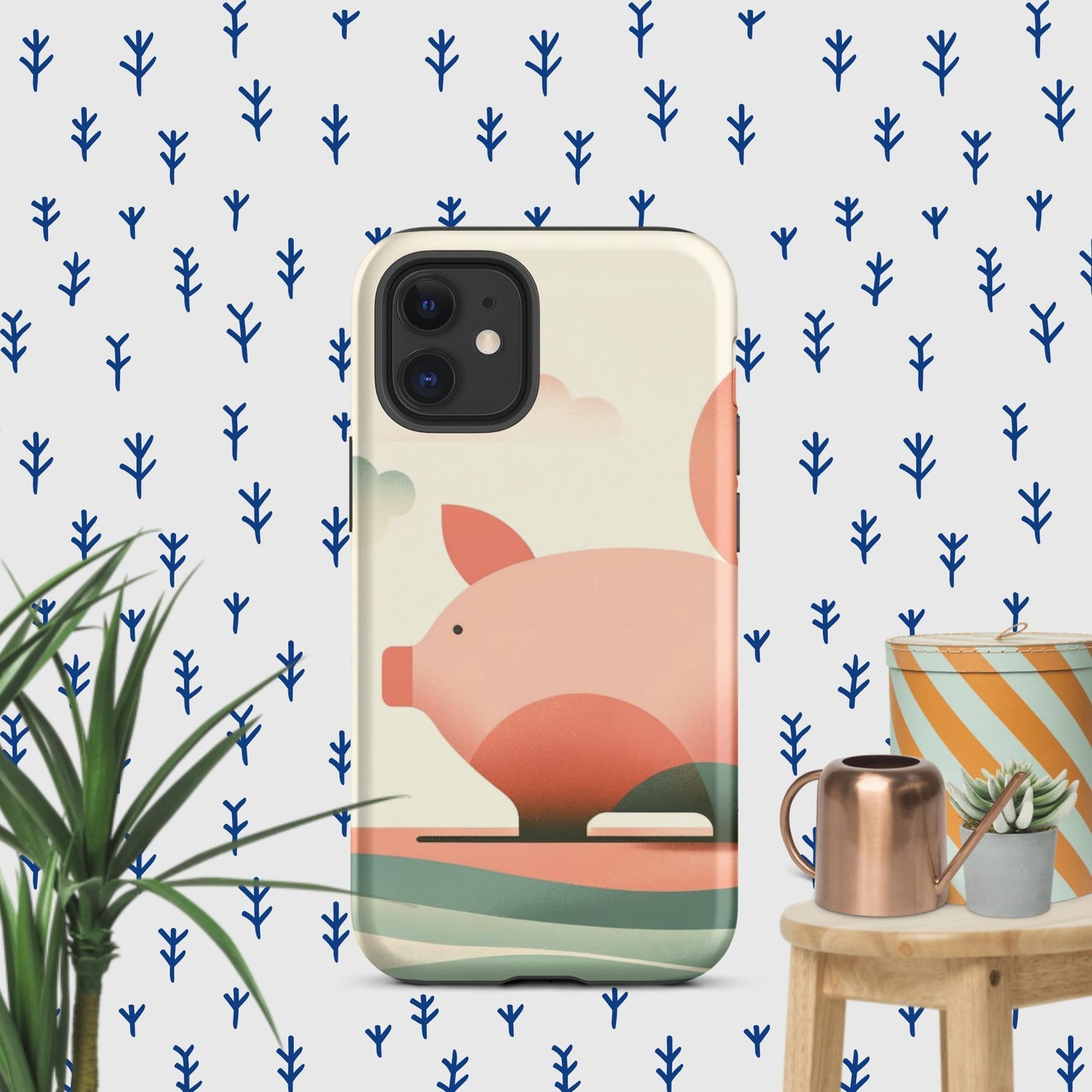 The Hologram Hook Up Matte / iPhone 12 mini Pig Icon Tough Case for iPhone®