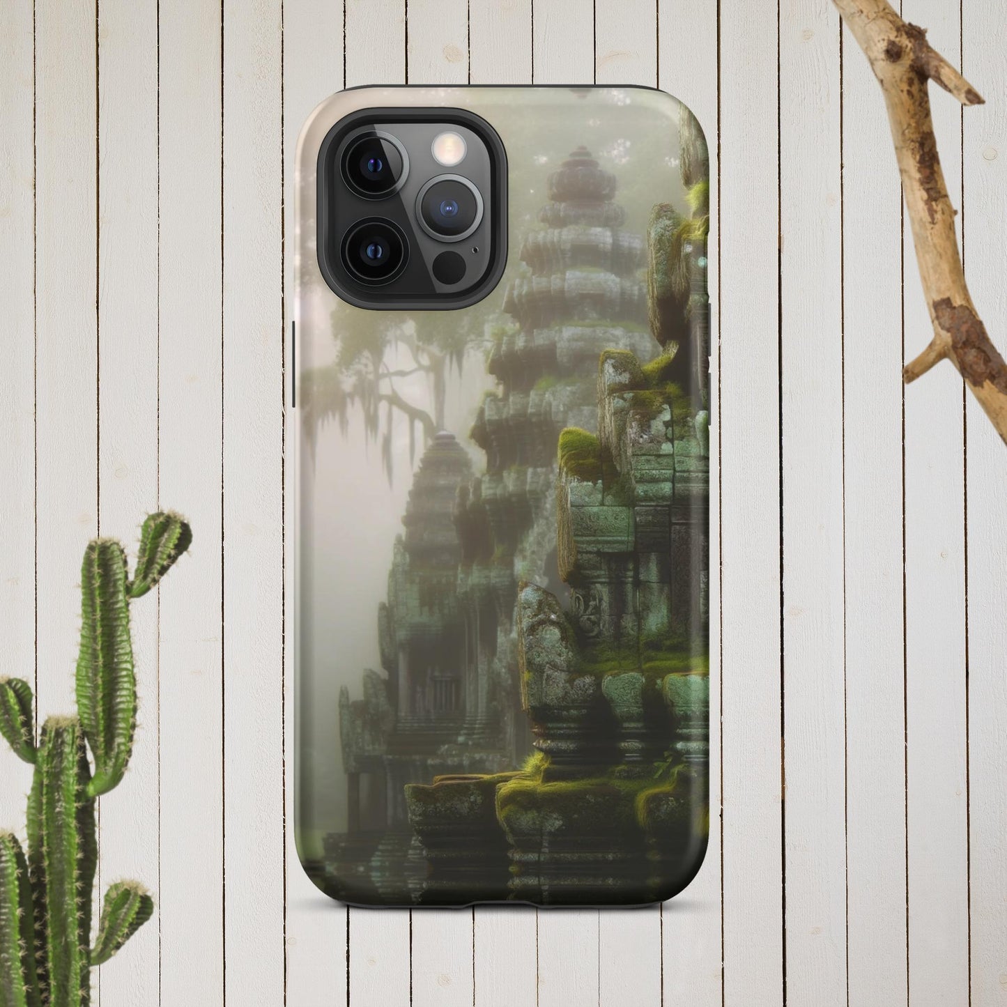 The Hologram Hook Up Matte / iPhone 12 Pro Max Cascading Temples Tough Case for iPhone®