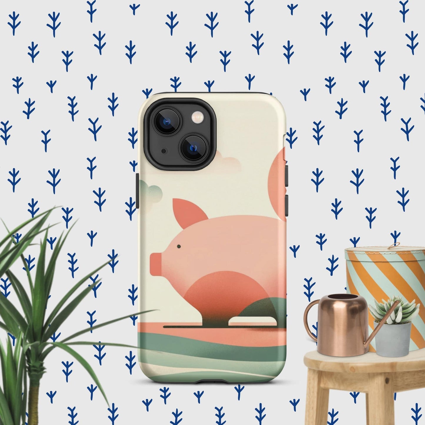 The Hologram Hook Up Matte / iPhone 13 mini Pig Icon Tough Case for iPhone®
