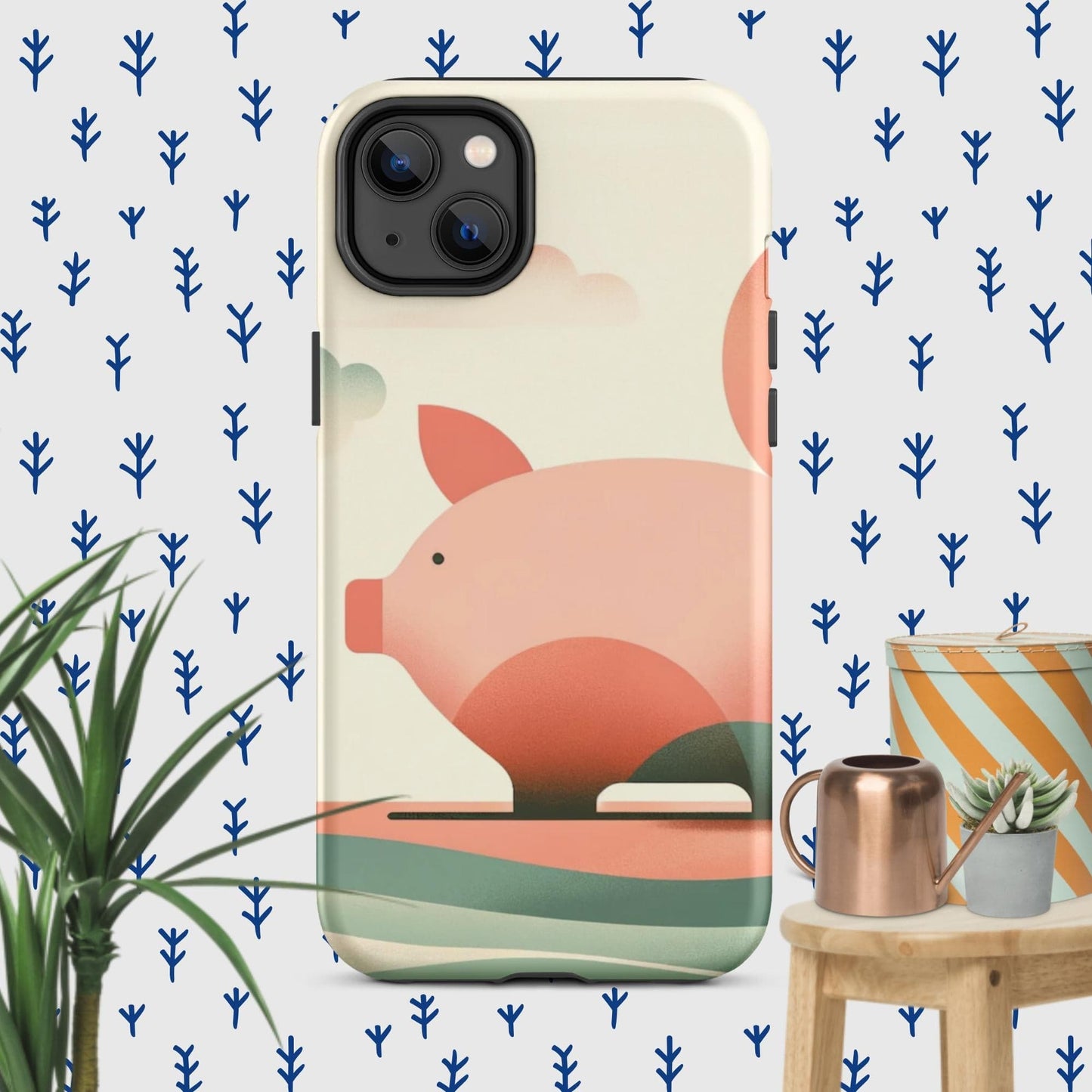 The Hologram Hook Up Matte / iPhone 14 Plus Pig Icon Tough Case for iPhone®