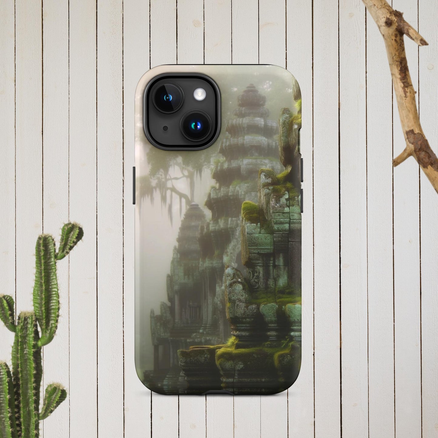 The Hologram Hook Up Matte / iPhone 15 Cascading Temples Tough Case for iPhone®