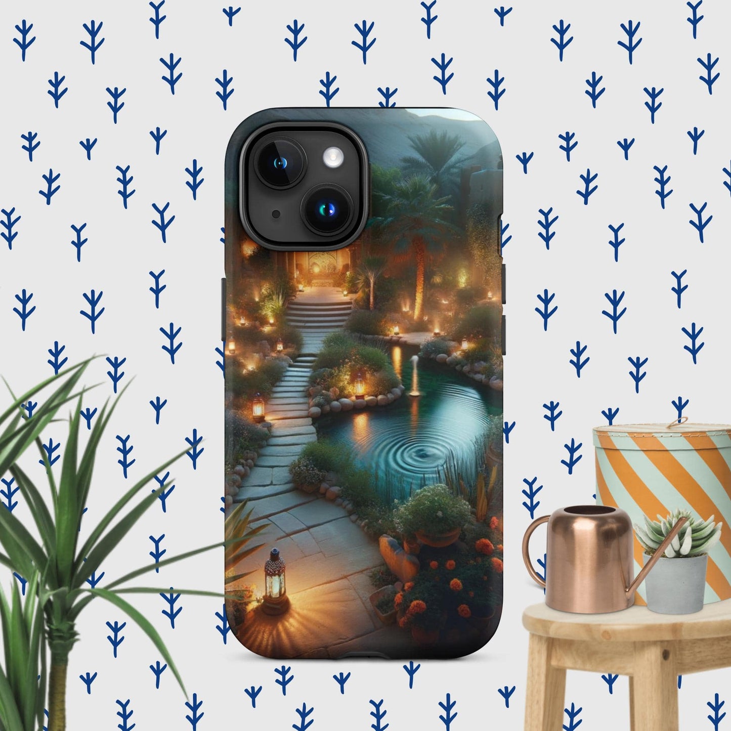 The Hologram Hook Up Matte / iPhone 15 Peaceful Tranquility Tough Case for iPhone®