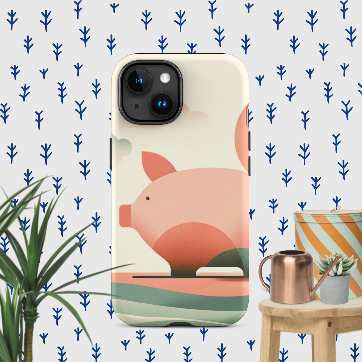 The Hologram Hook Up Matte / iPhone 15 Pig Icon Tough Case for iPhone®