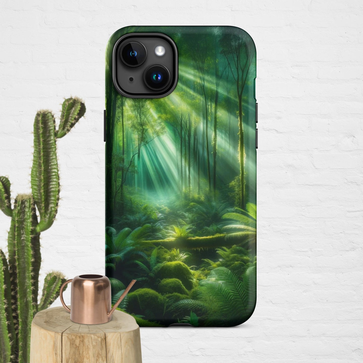 The Hologram Hook Up Matte / iPhone 15 Plus Forest Light Tough Case for iPhone®