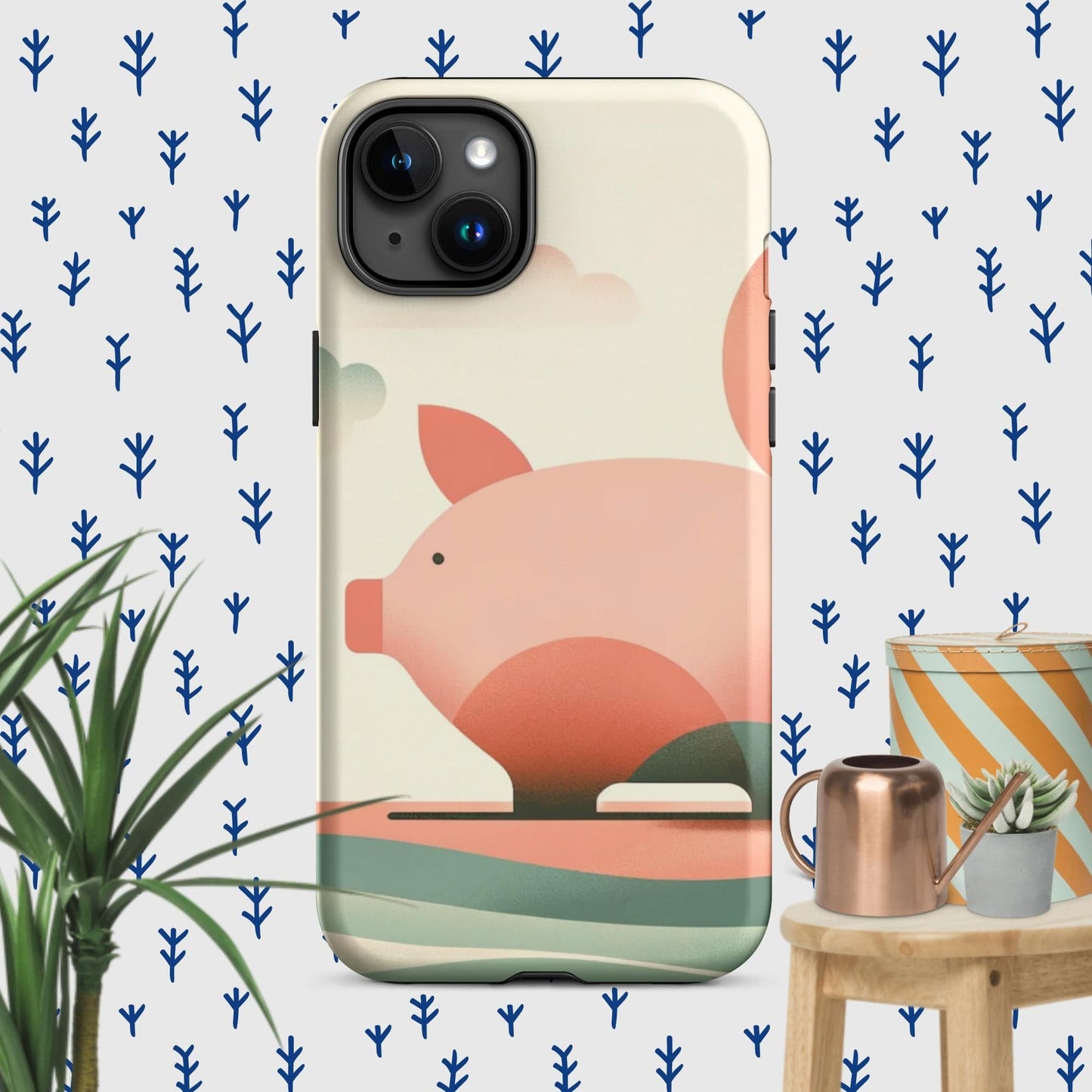 The Hologram Hook Up Matte / iPhone 15 Plus Pig Icon Tough Case for iPhone®
