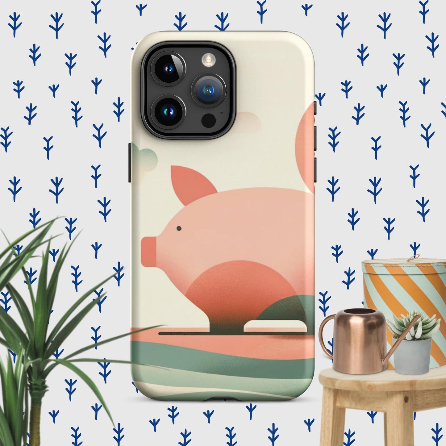 The Hologram Hook Up Matte / iPhone 15 Pro Max Pig Icon Tough Case for iPhone®