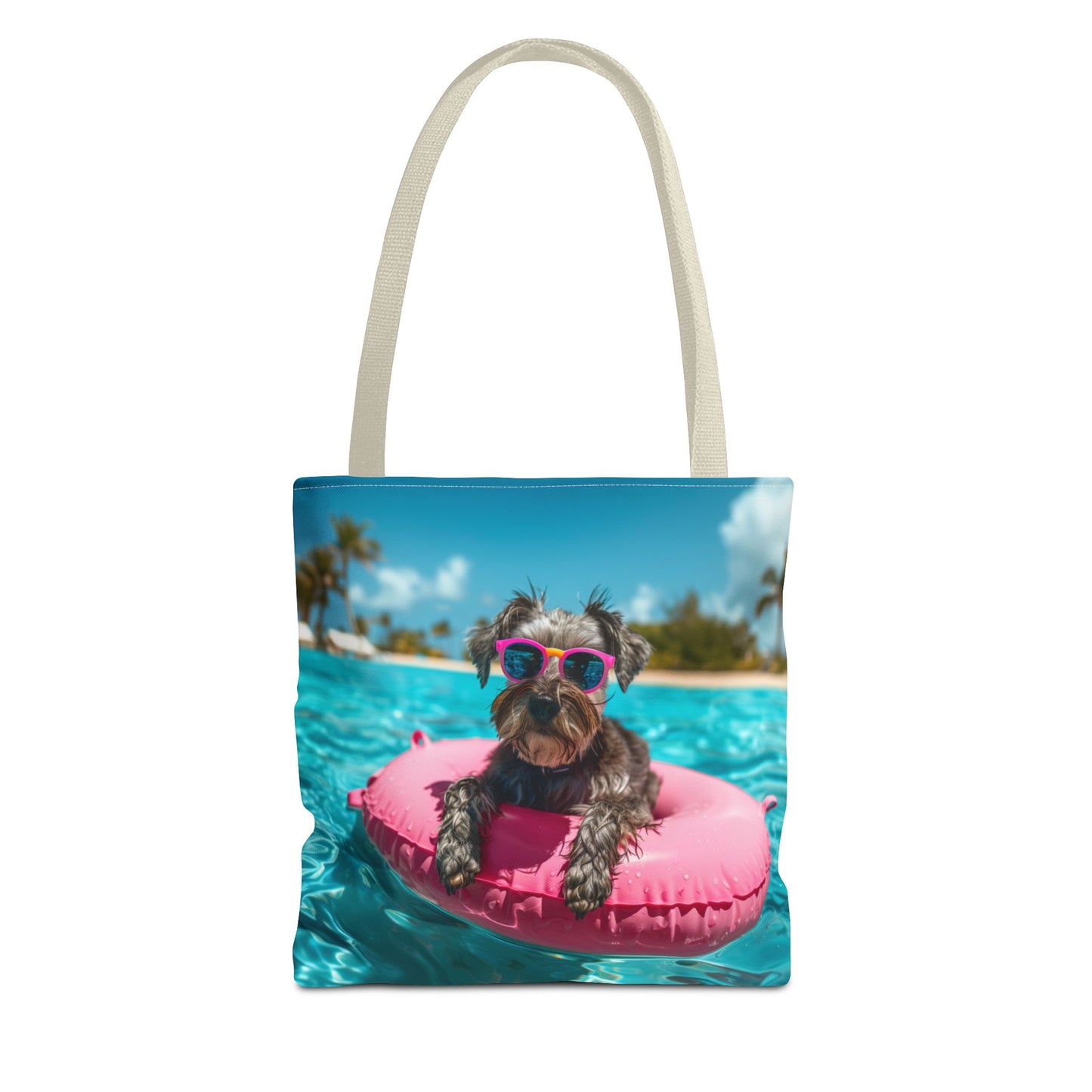 Summer Schnauzer Beach Tote Bag