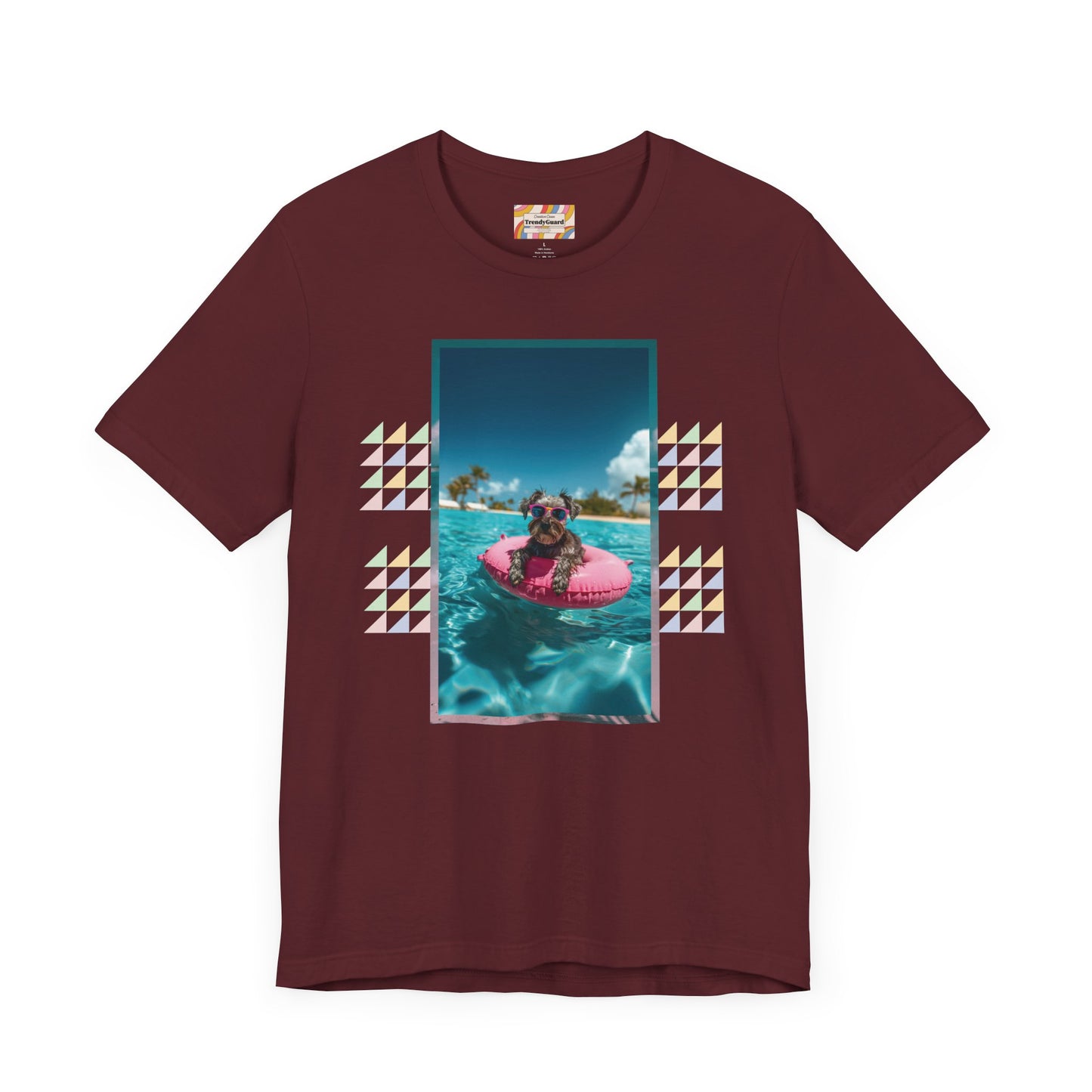 Beach Schnauzer Unisex Short Sleeve Tee