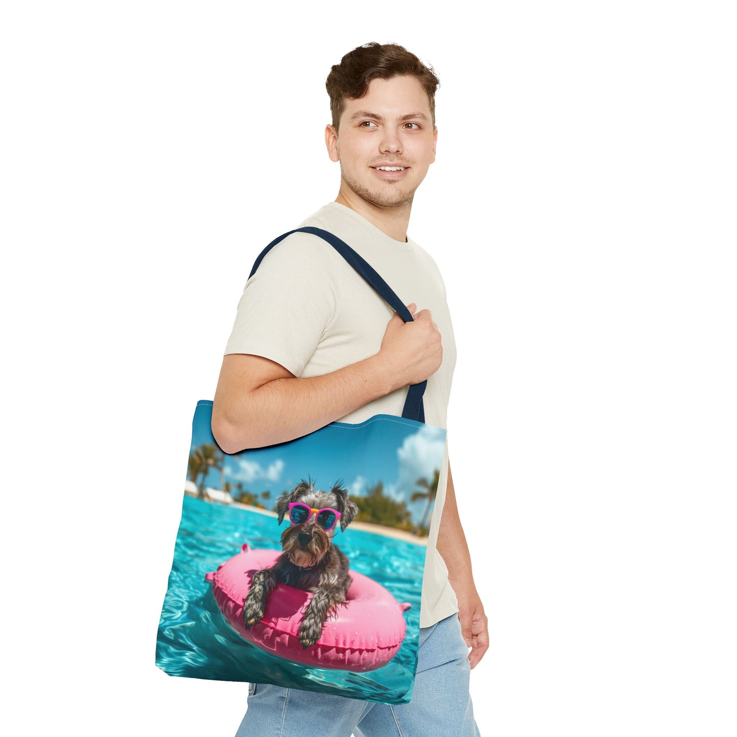Summer Schnauzer Beach Tote Bag