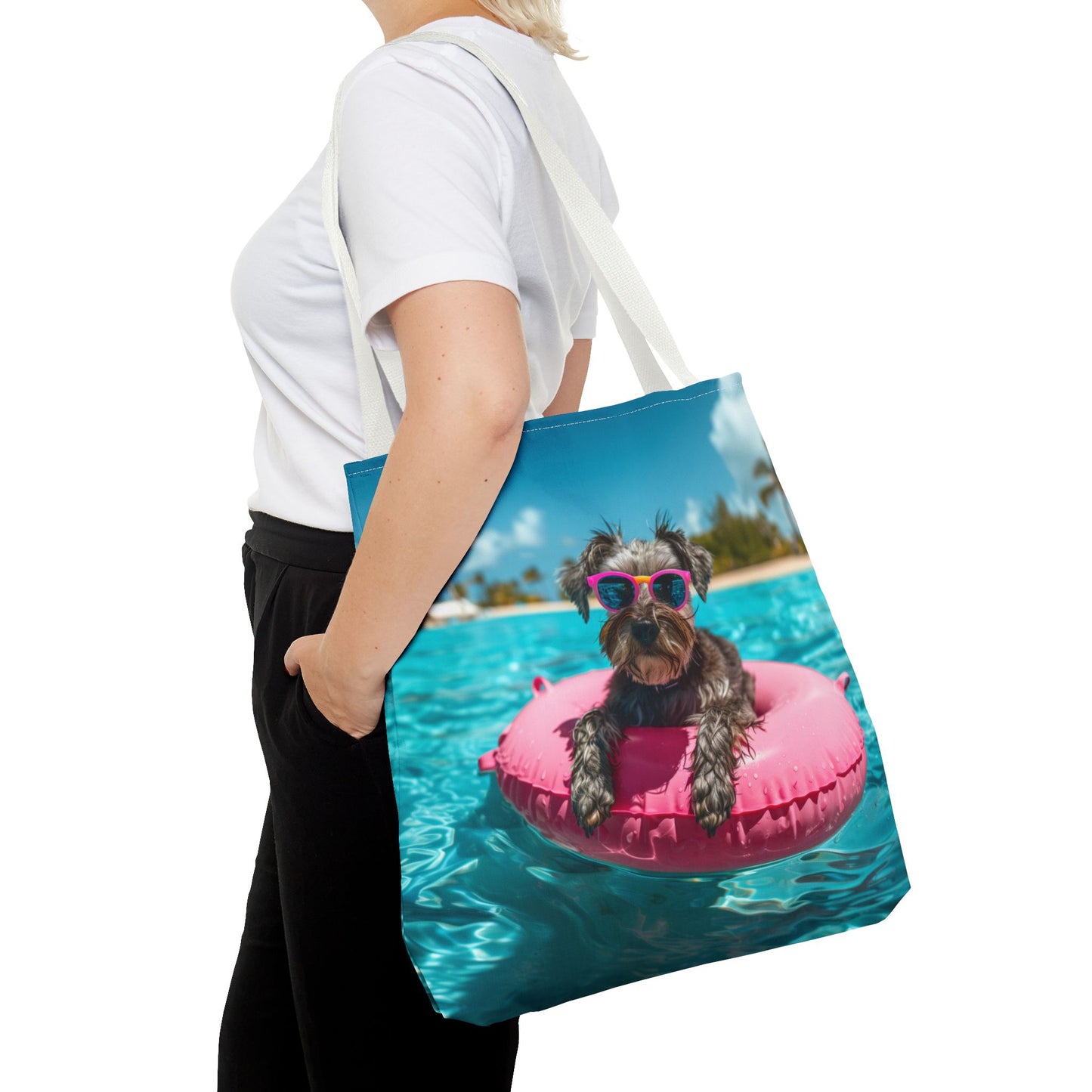 Summer Schnauzer Beach Tote Bag
