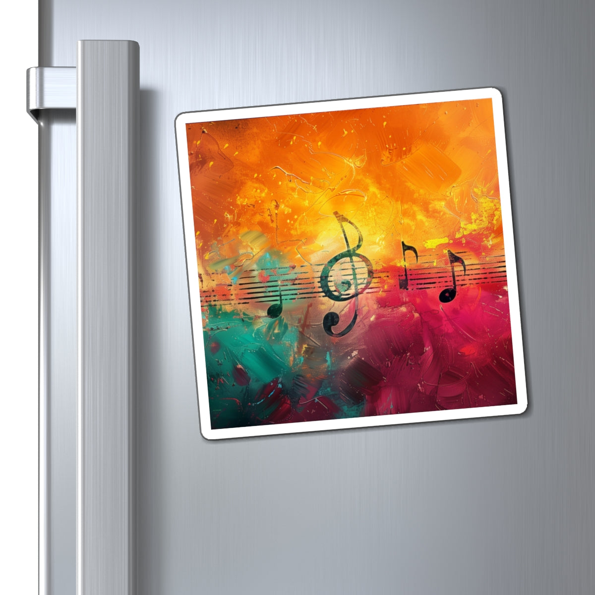 Color Burst Treble Clef Magnets