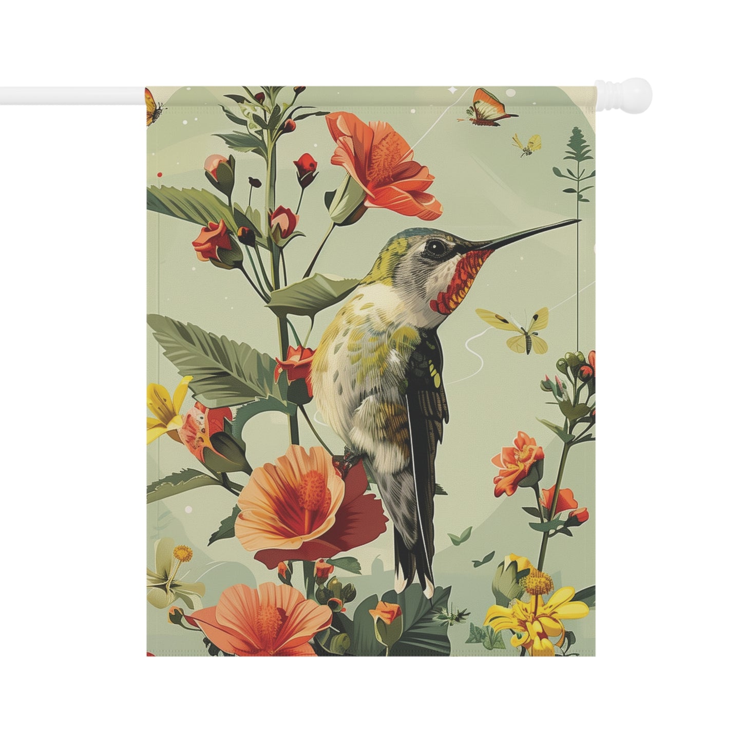 Hummingbird Watcher Garden & House Banner