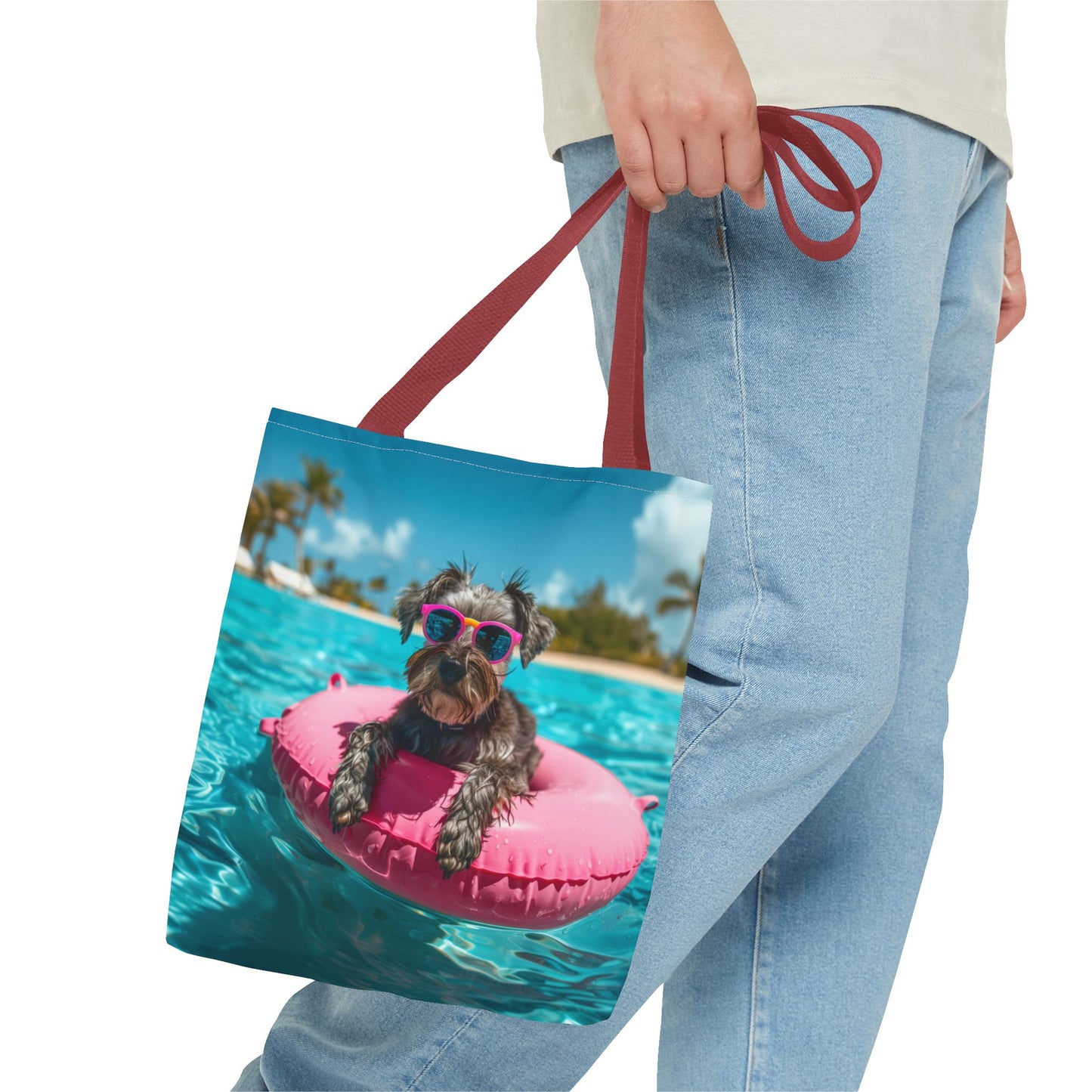 Summer Schnauzer Beach Tote Bag