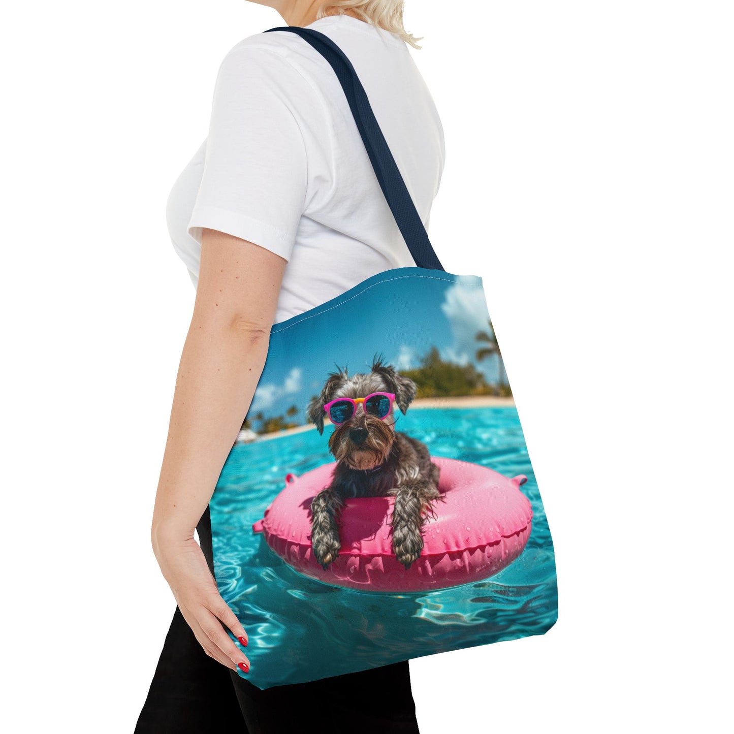 Summer Schnauzer Beach Tote Bag
